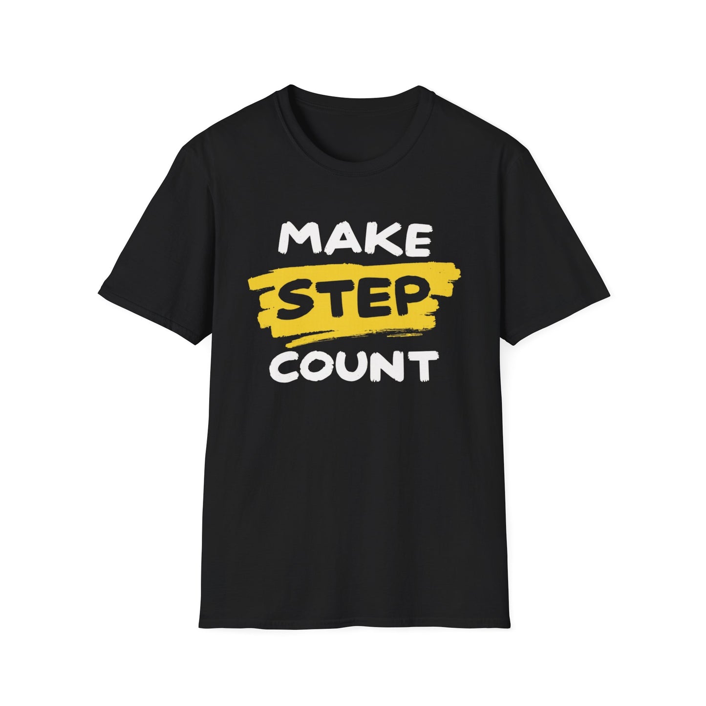 Make Step Count graphic t-shirt mockup