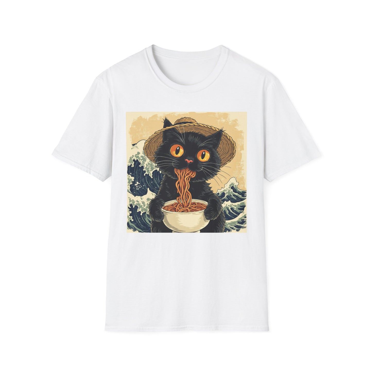 Ramen Cat Again - Bowl Edition graphic t-shirt mockup
