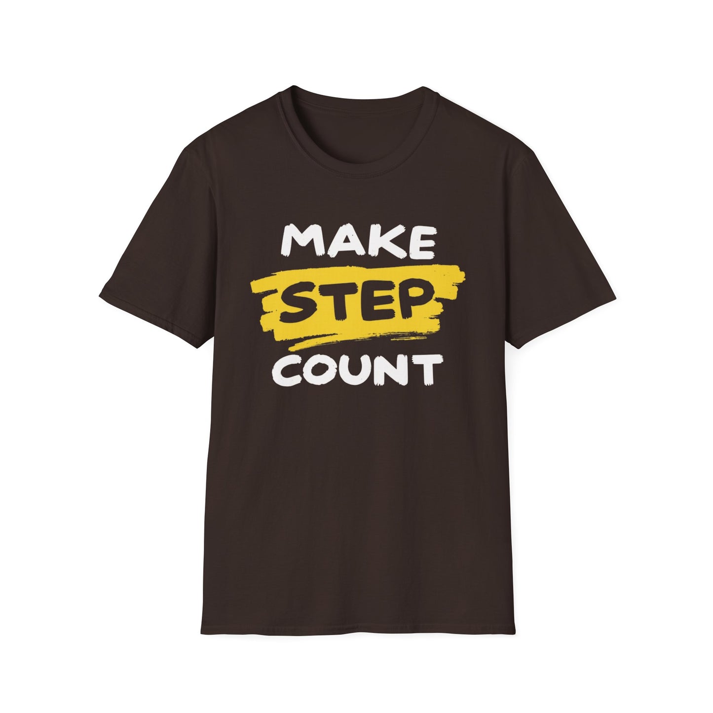 Make Step Count graphic t-shirt mockup