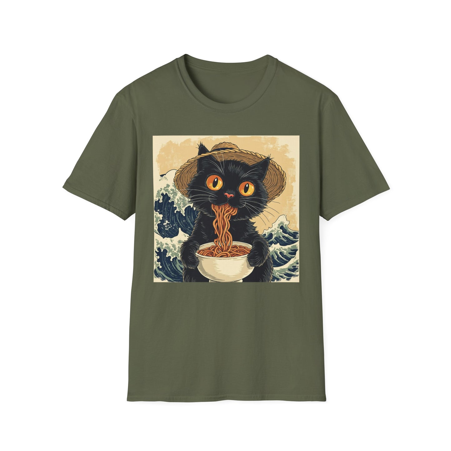 Ramen Cat Again - Bowl Edition graphic t-shirt mockup
