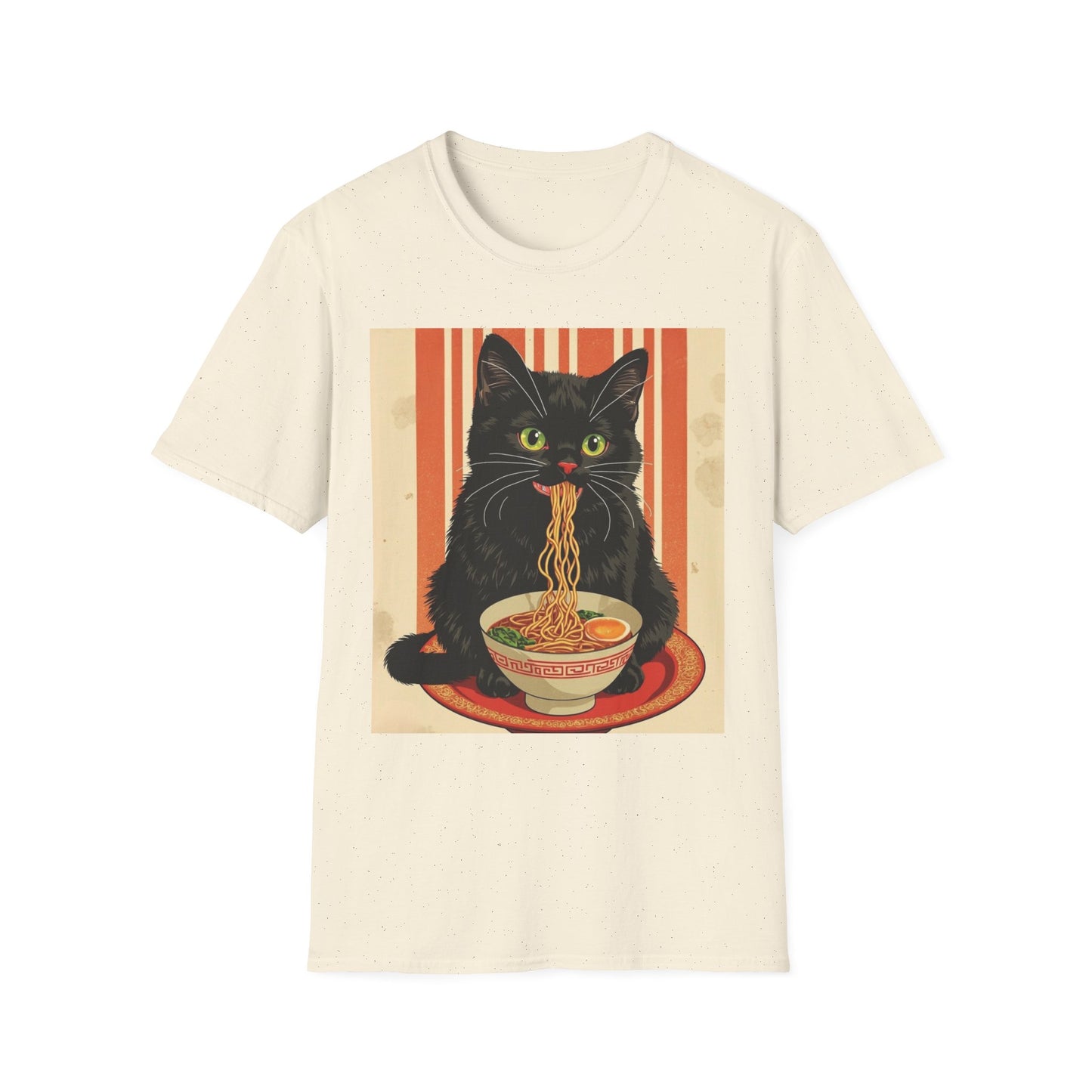 Ramen Cat Again - Vintage Poster graphic t-shirt mockup