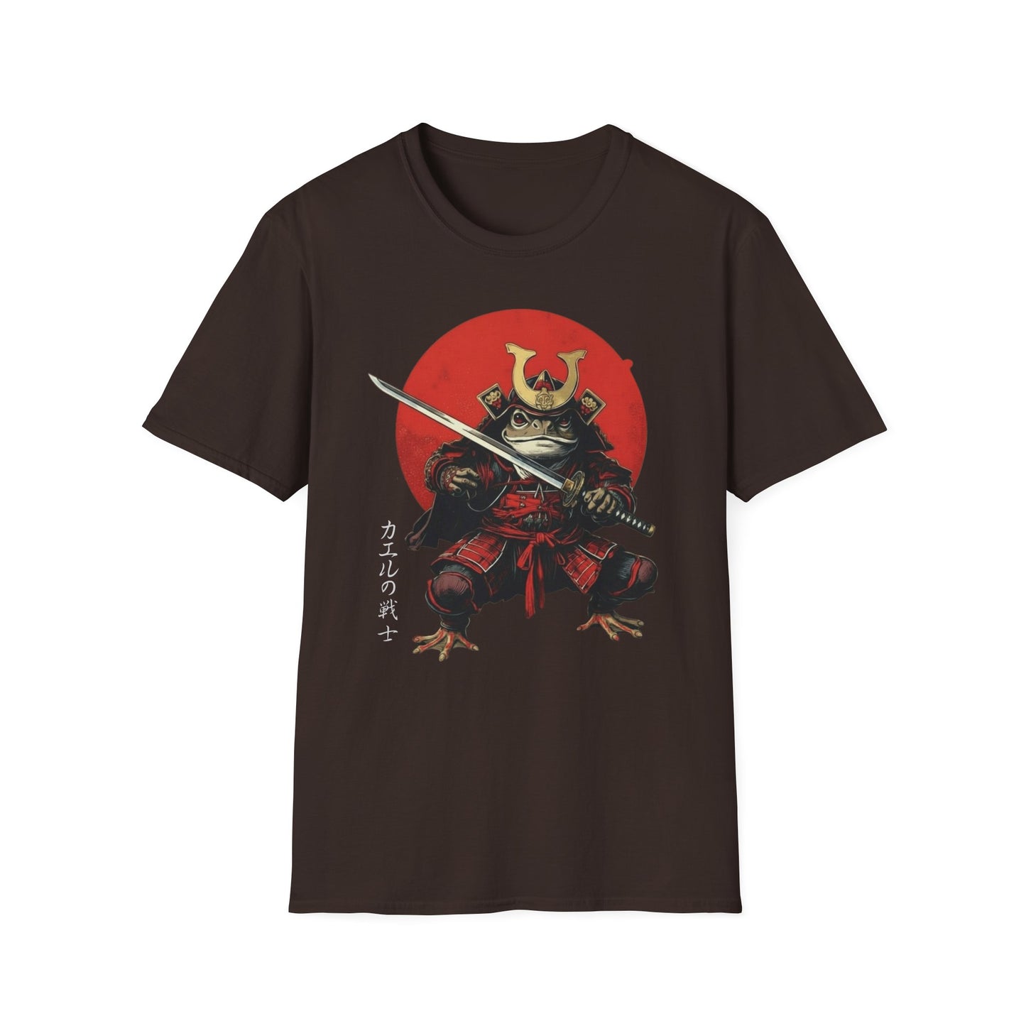 Japanese Frog Warrior graphic t-shirt mockup
