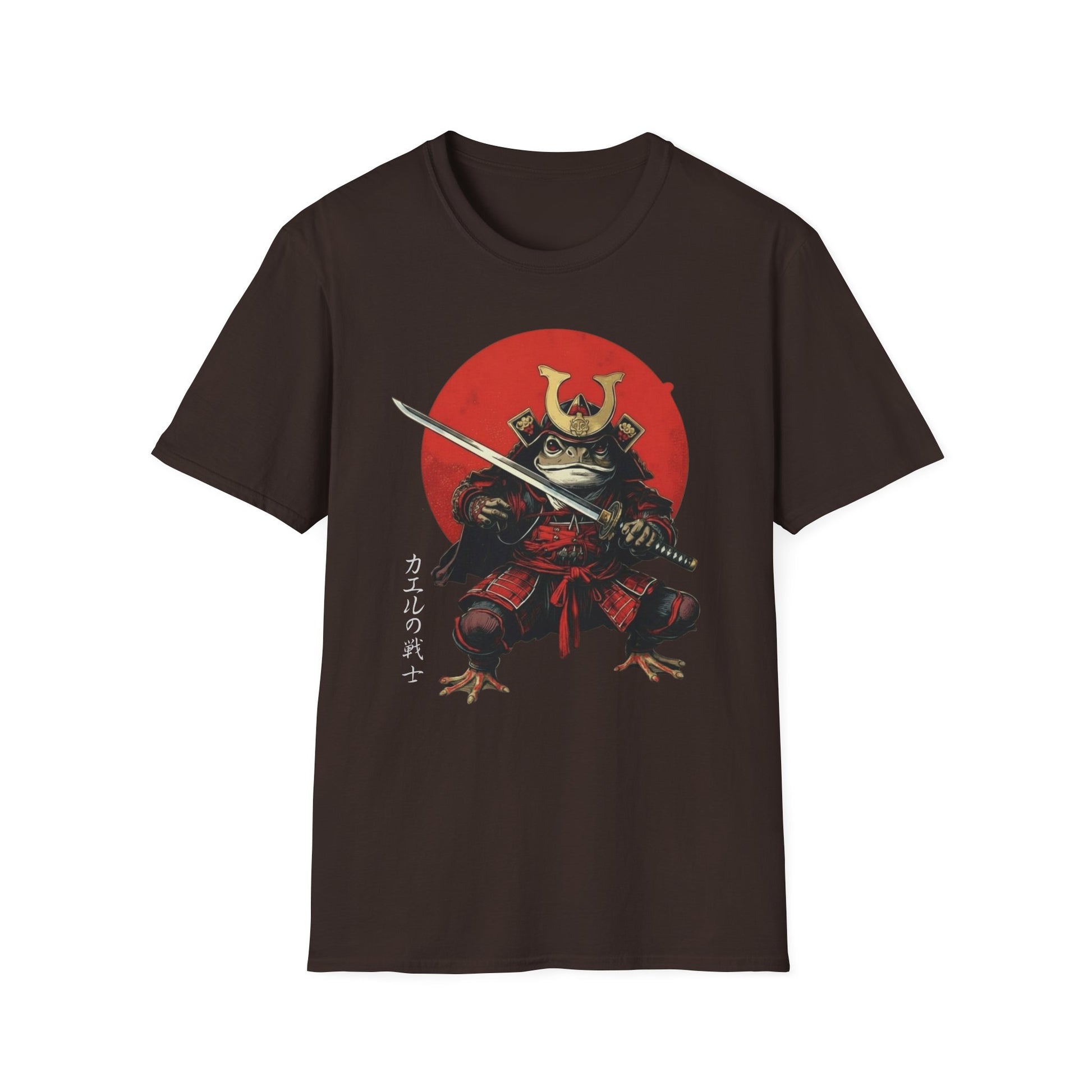 Japanese Frog Warrior graphic t-shirt mockup