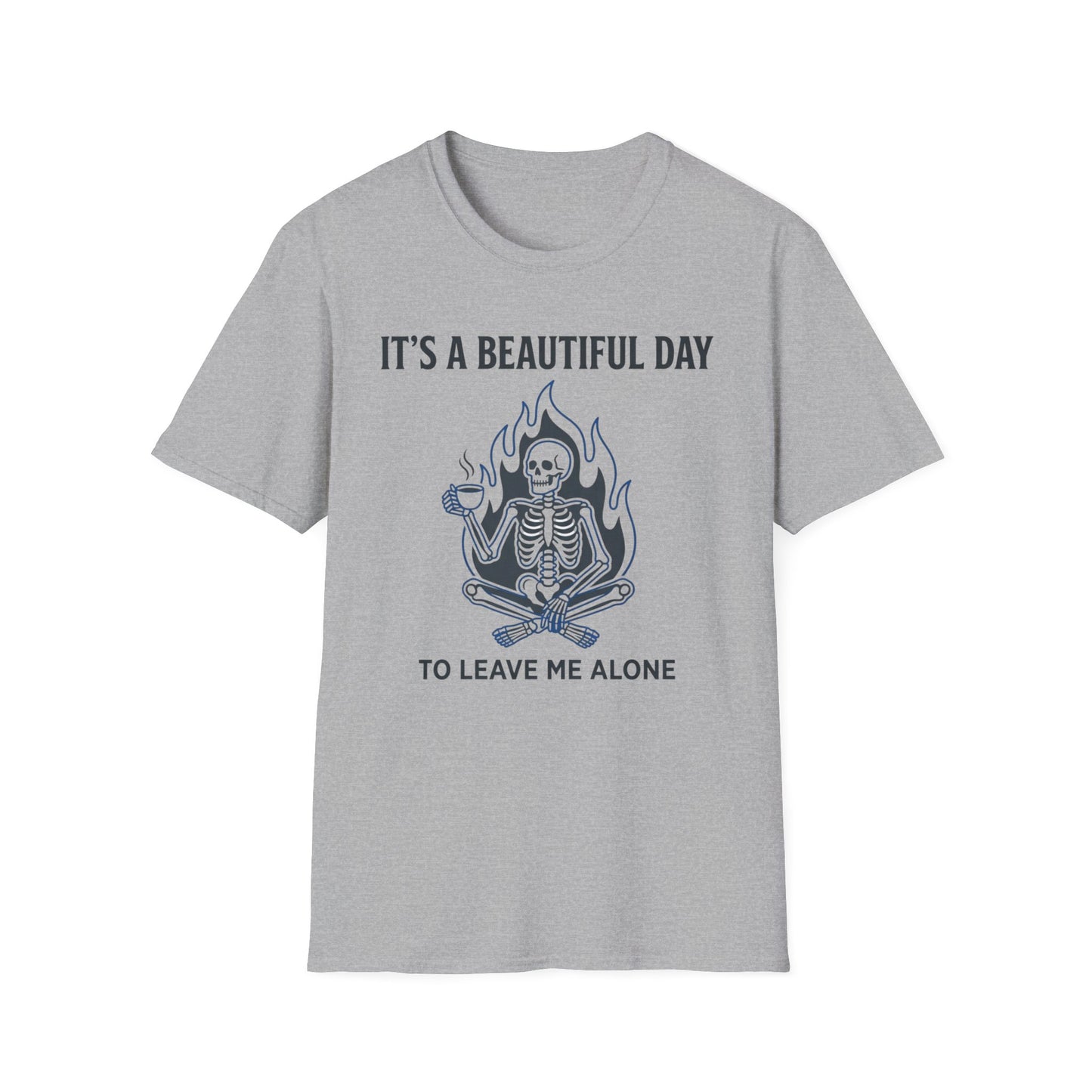It's a Beautiful Day to Leave Me Alone graphic t-shirt mockup