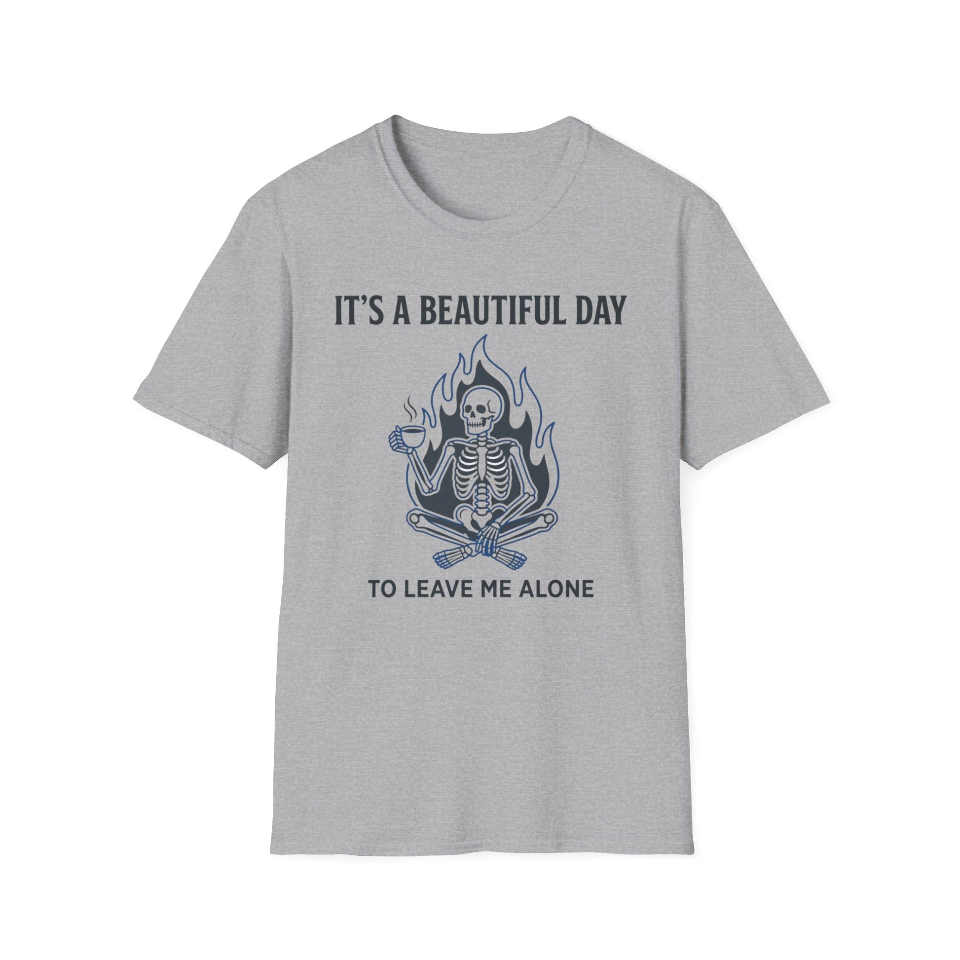 It's a Beautiful Day to Leave Me Alone graphic t-shirt mockup