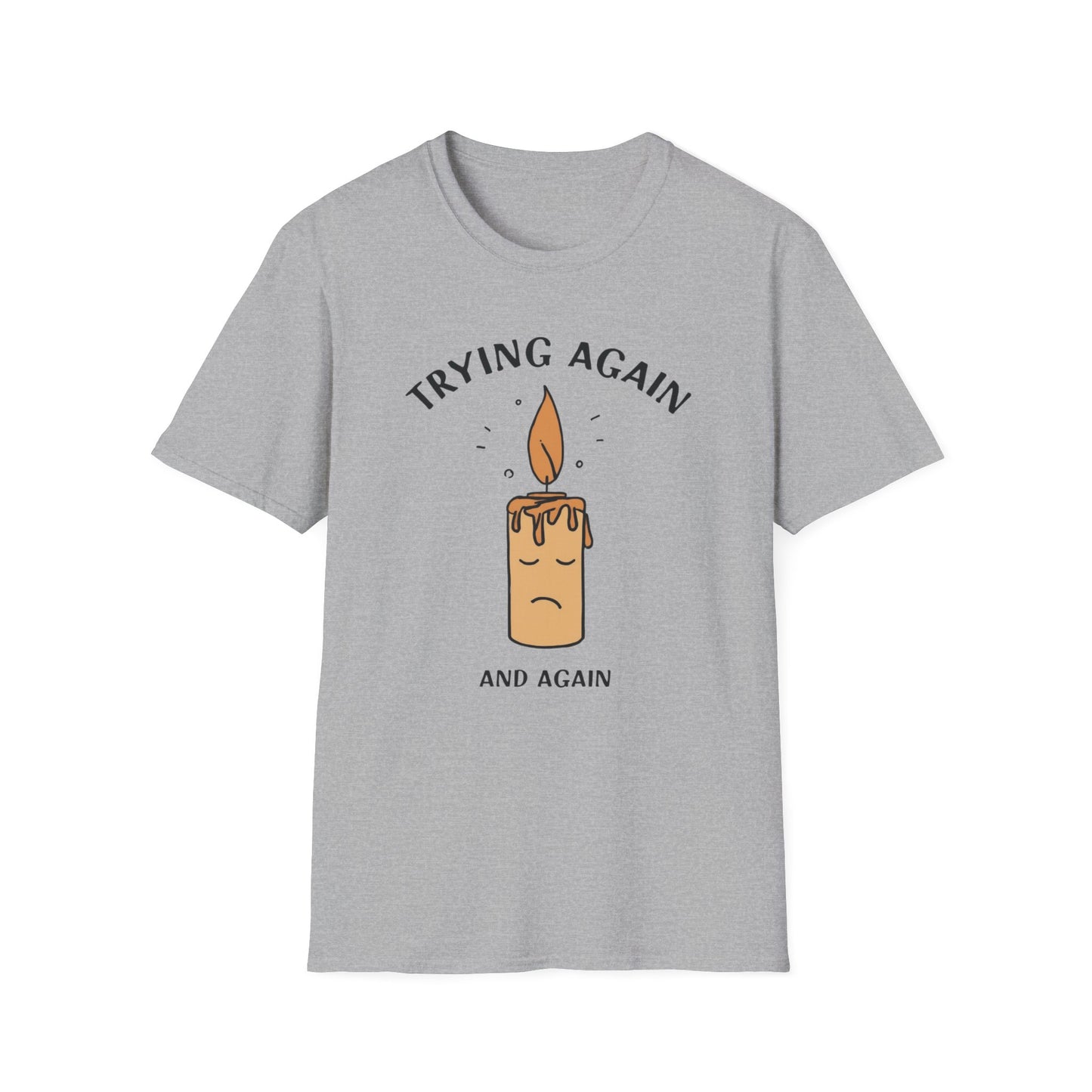 Try Again and Again graphic t-shirt mockup