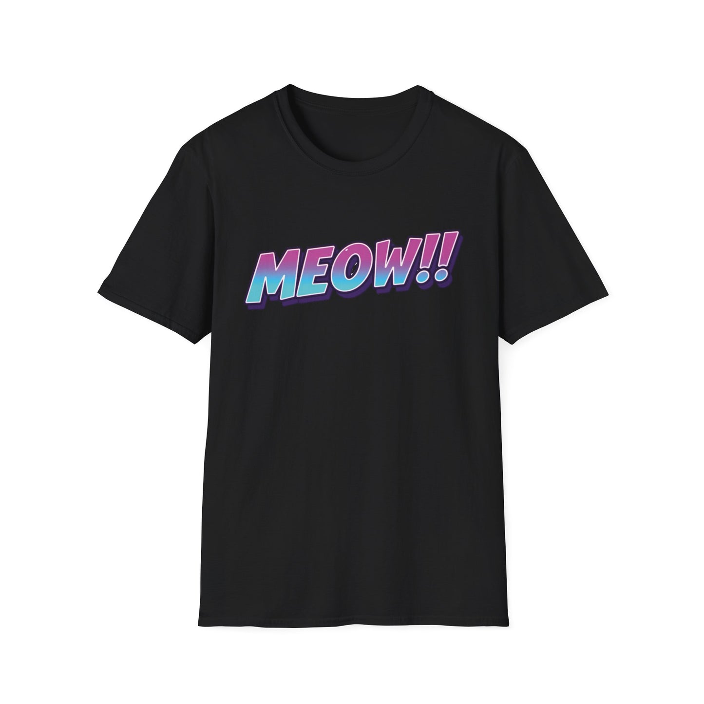 Meow graphic t-shirt mockup