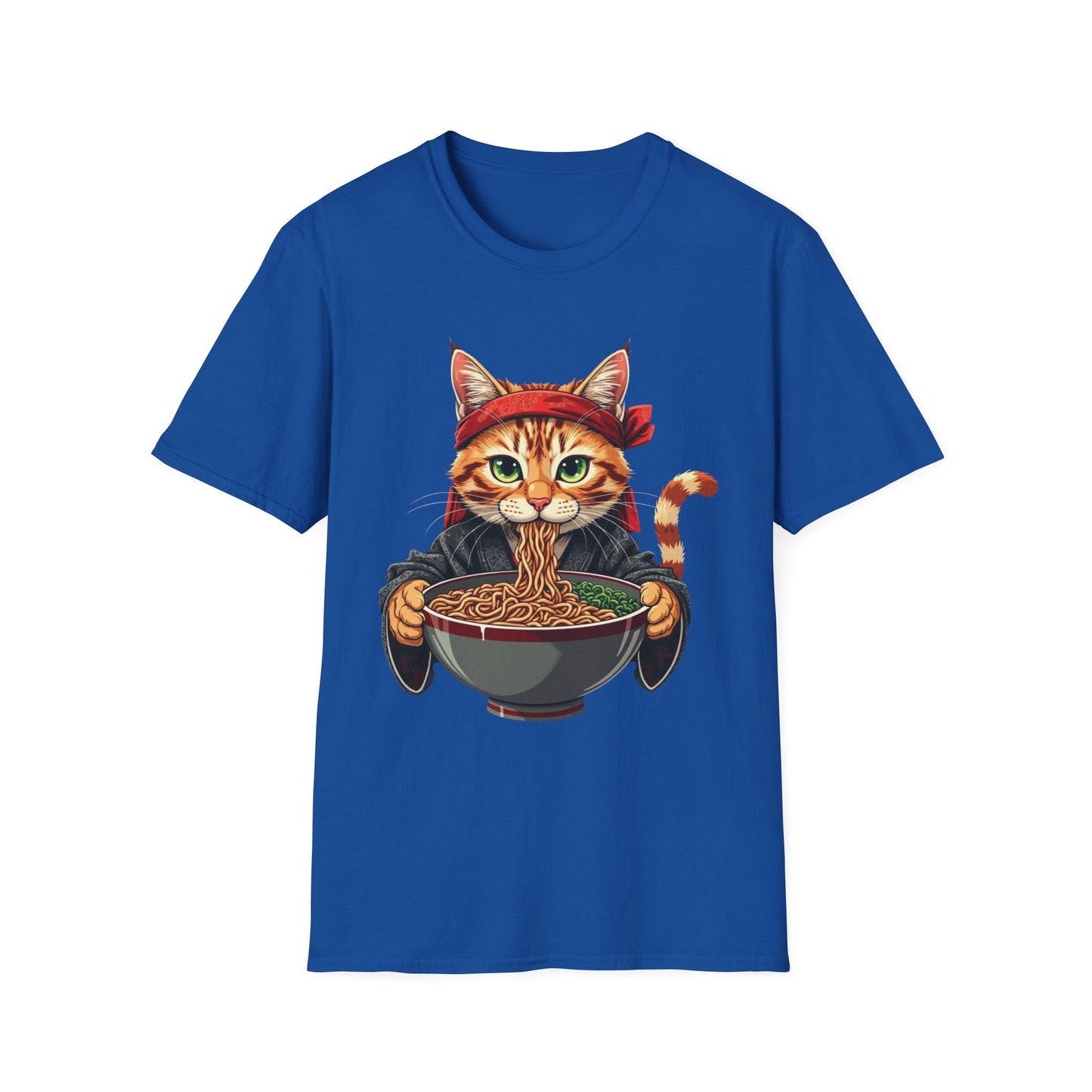 Ramen Cat graphic t-shirt mockup