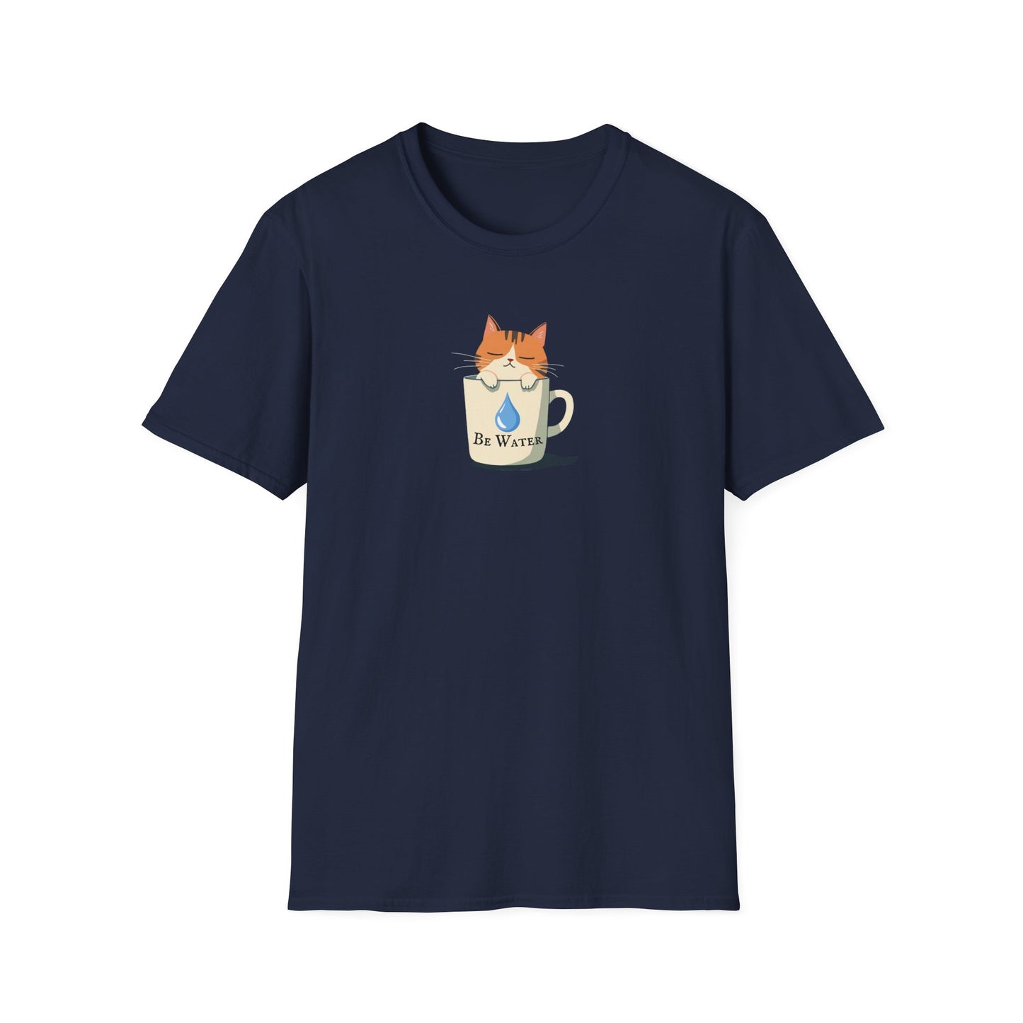 Be Water graphic t-shirt mockup