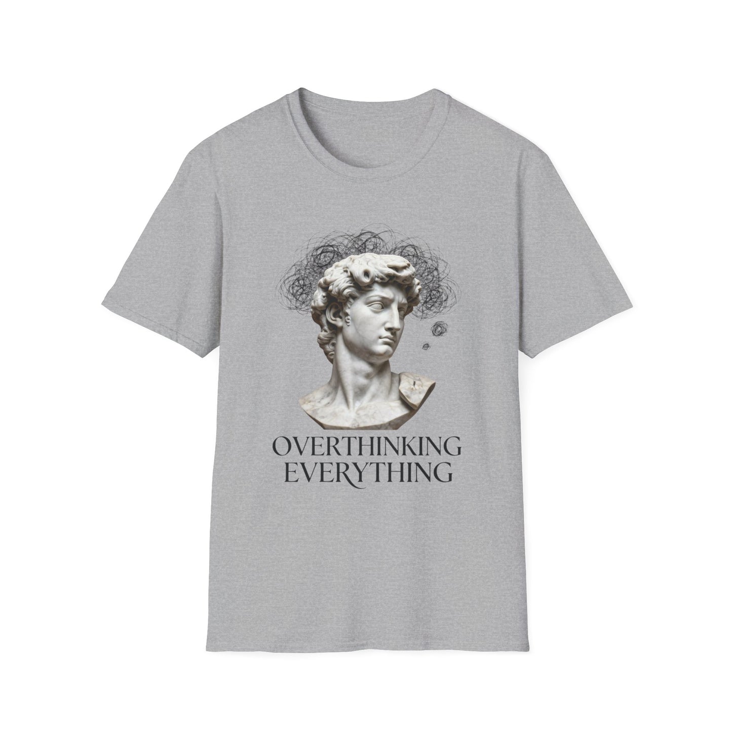 Overthinking Everything graphic t-shirt mockup