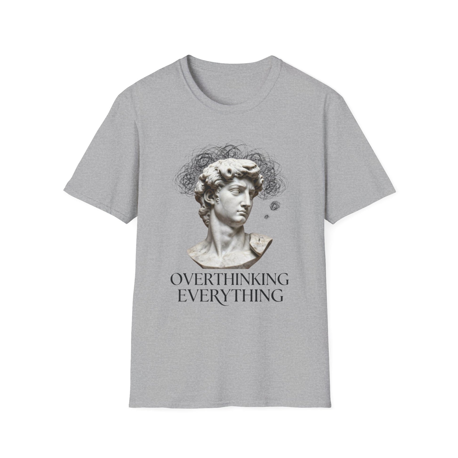 Overthinking Everything graphic t-shirt mockup