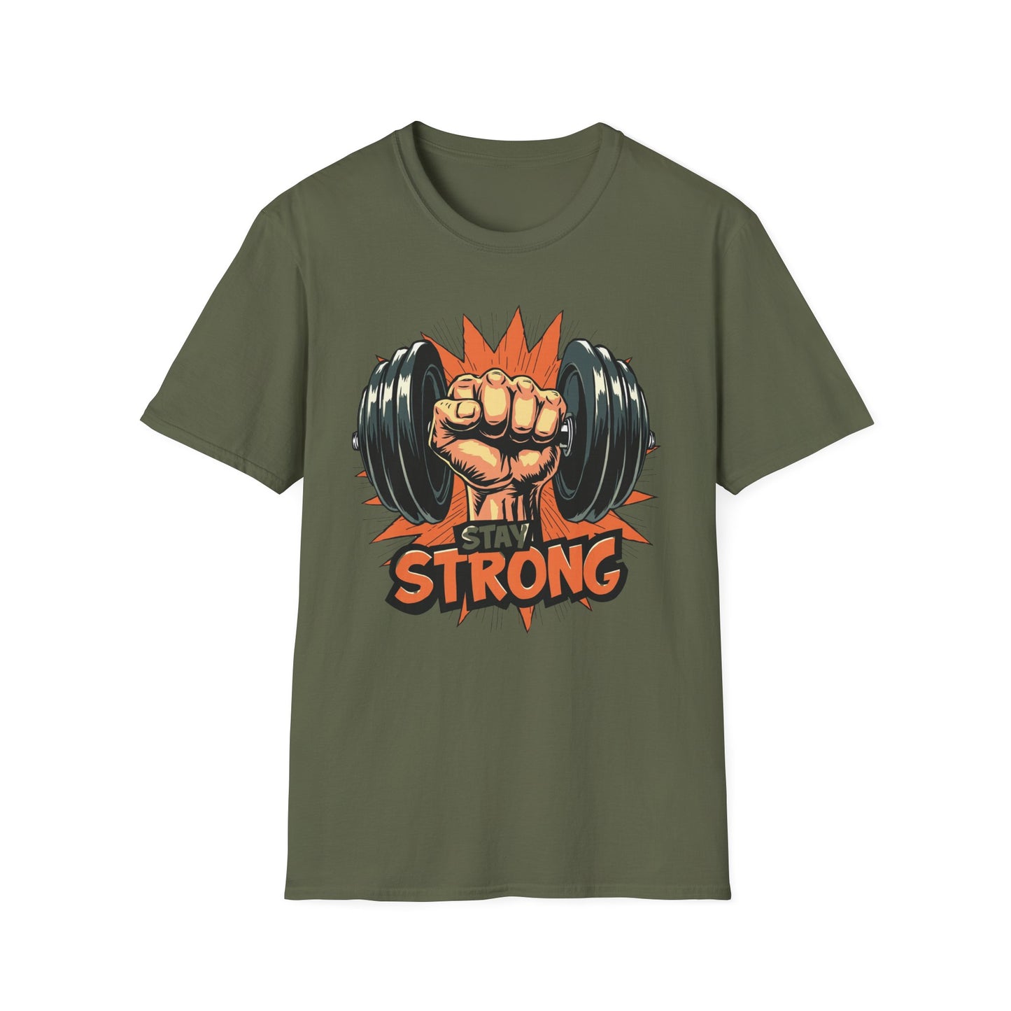 Stay Strong graphic t-shirt mockup