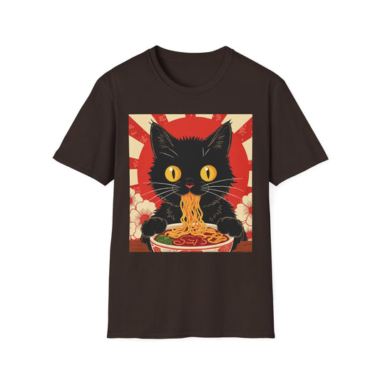 Ramen Cat Again graphic t-shirt mockup
