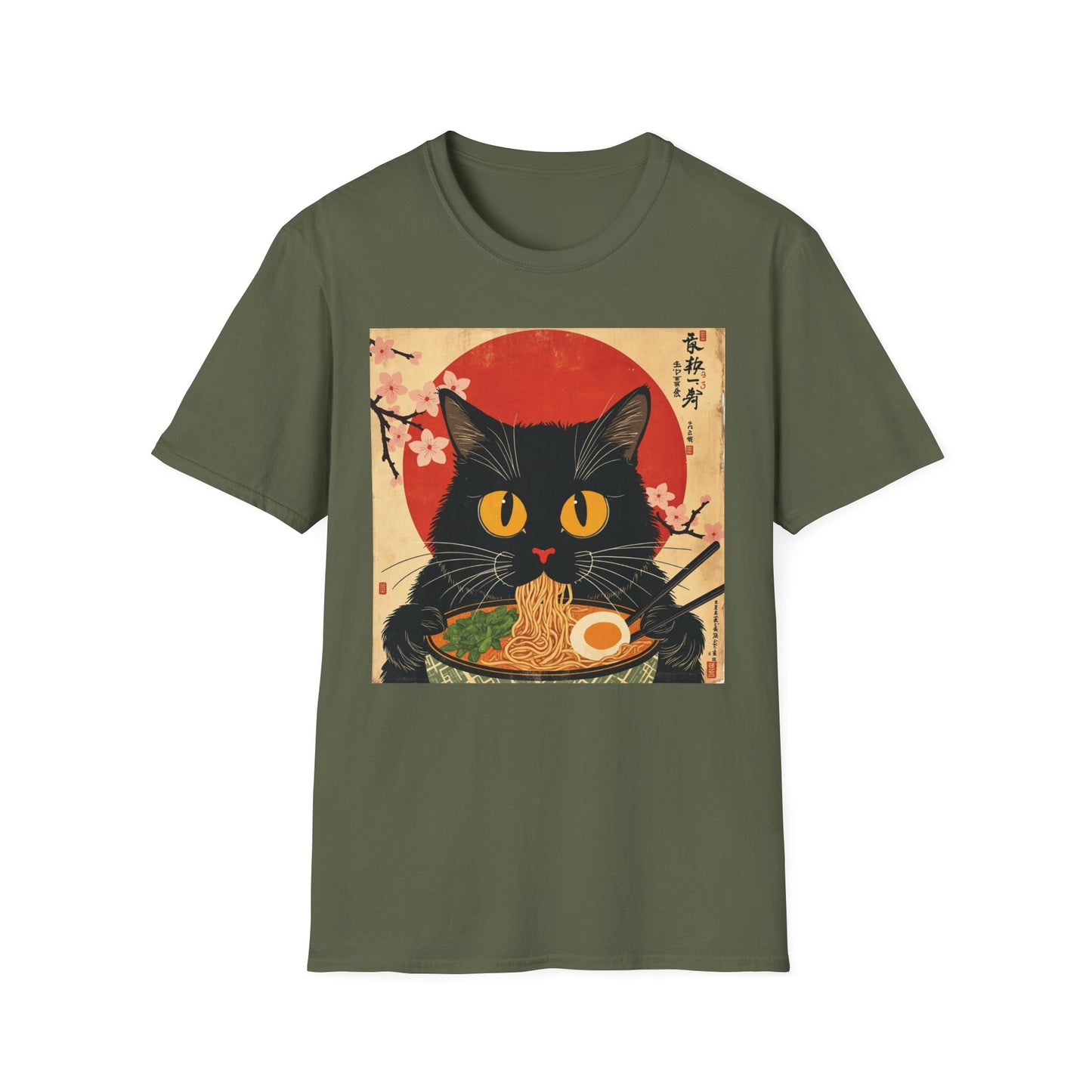 Ramen Cat - Poster Edition graphic t-shirt mockup