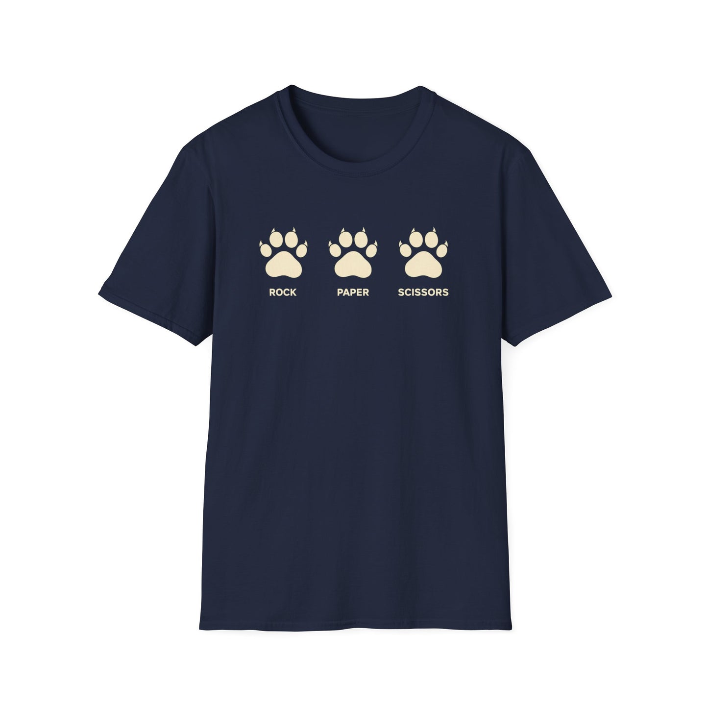 Rock Paper Scissors graphic t-shirt mockup