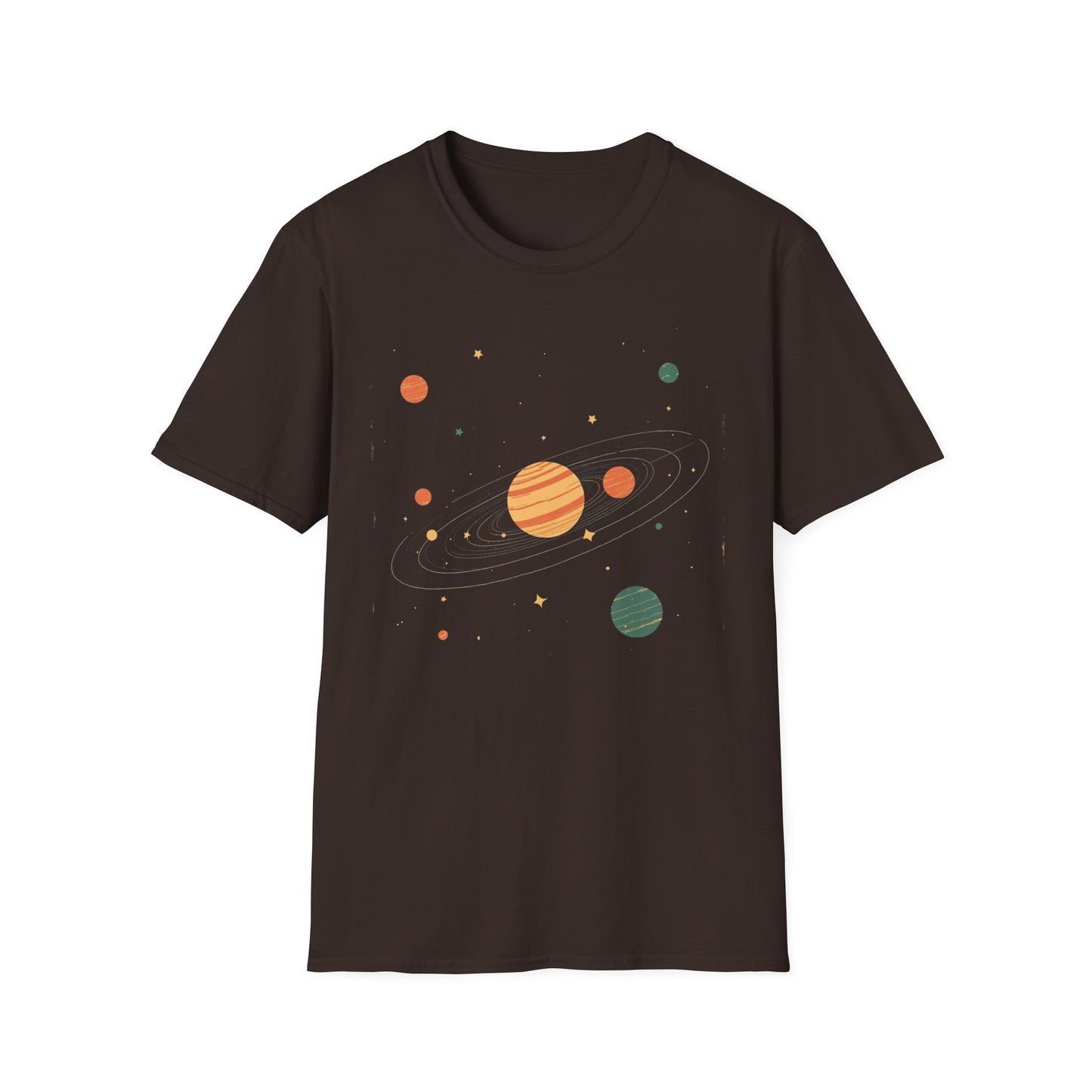 Solar System graphic t-shirt mockup
