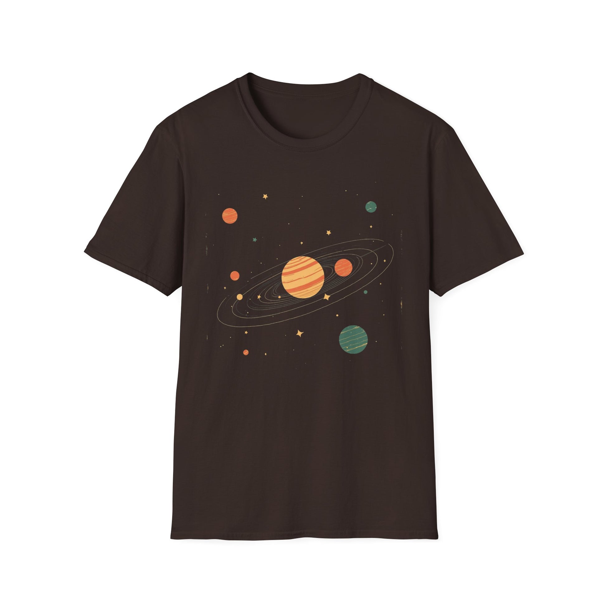 Solar System graphic t-shirt mockup