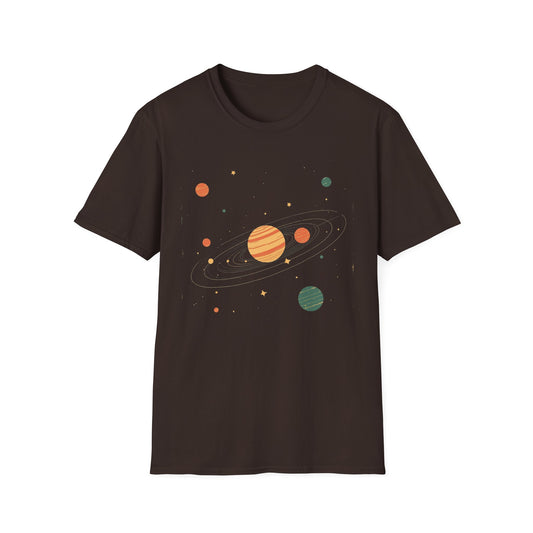 Solar System graphic t-shirt mockup