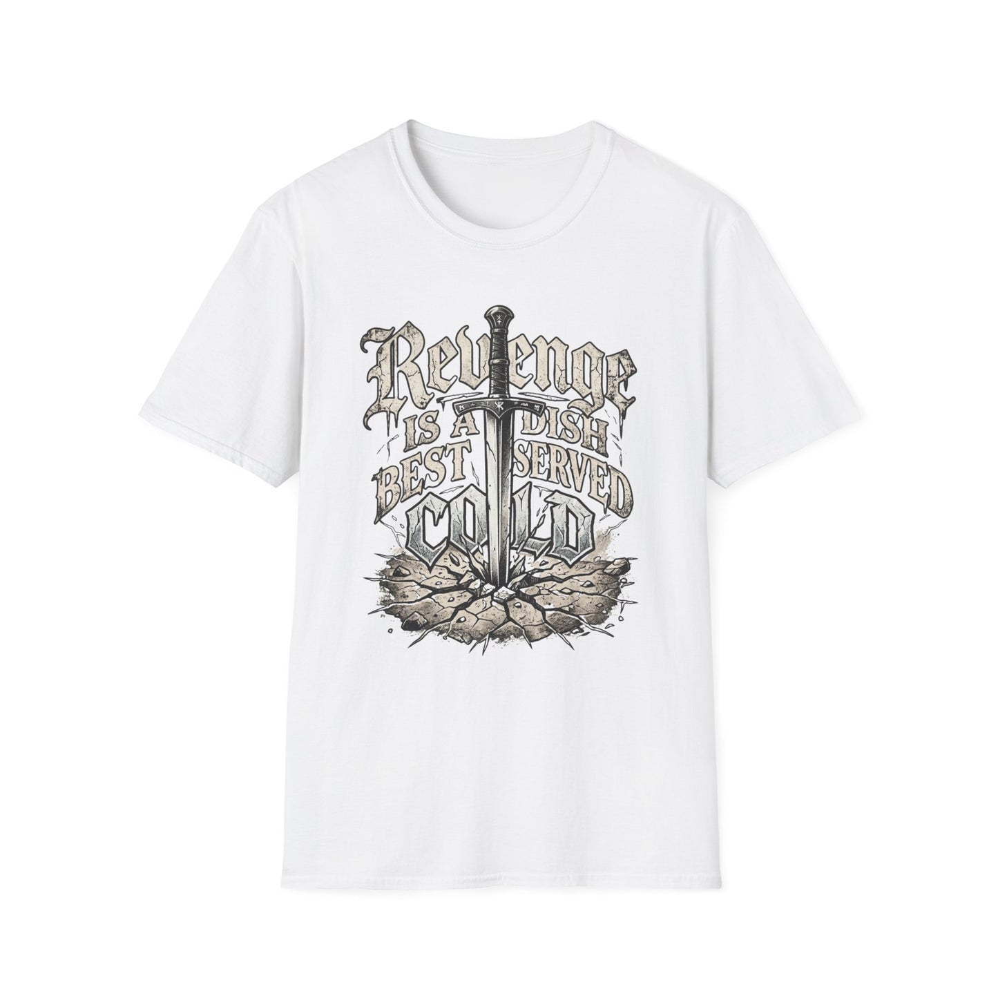 Revenge Is a Dish Best Served Cold - Classic graphic t-shirt mockup