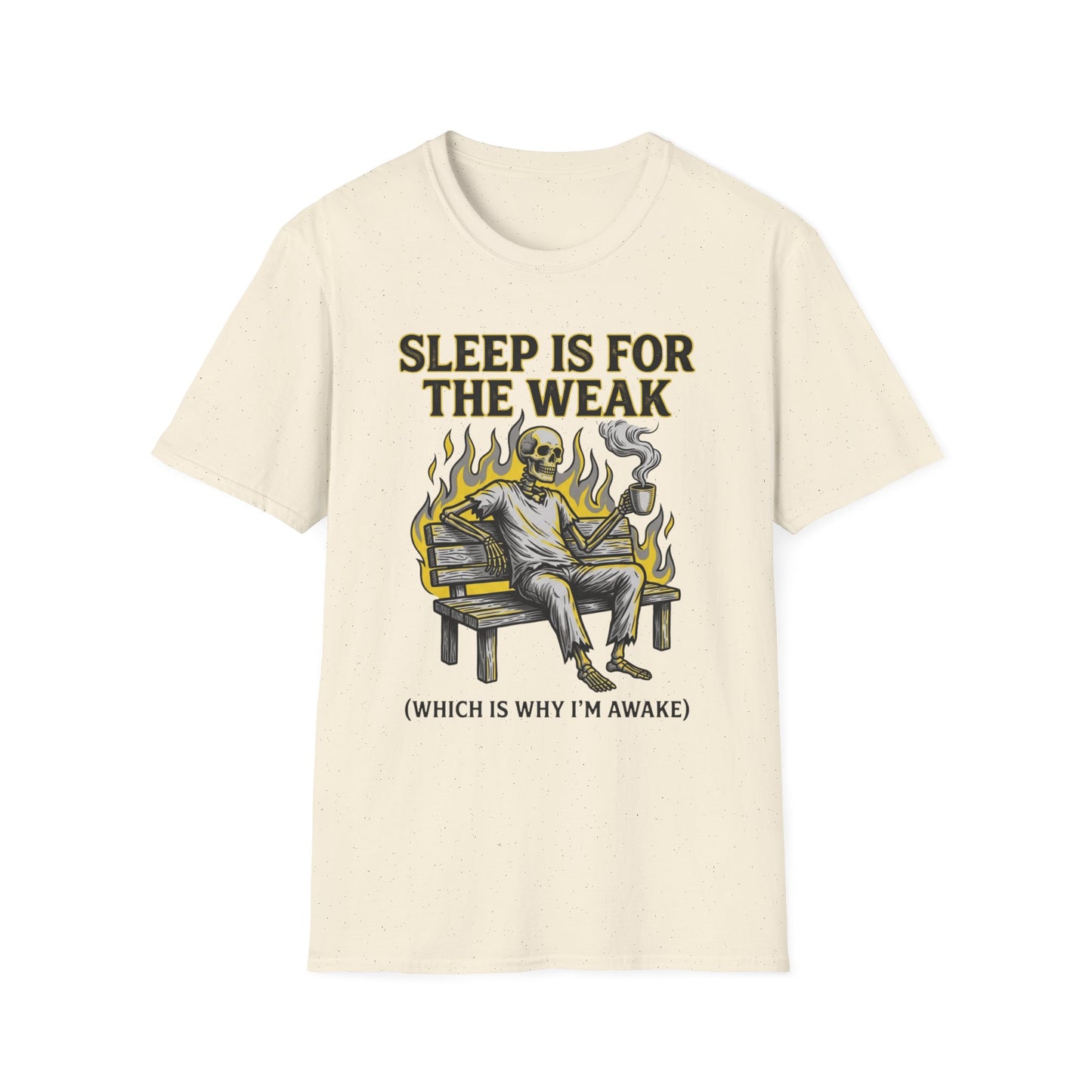 Sleep is for the Weak Which is Why I'm Awake graphic t-shirt mockup