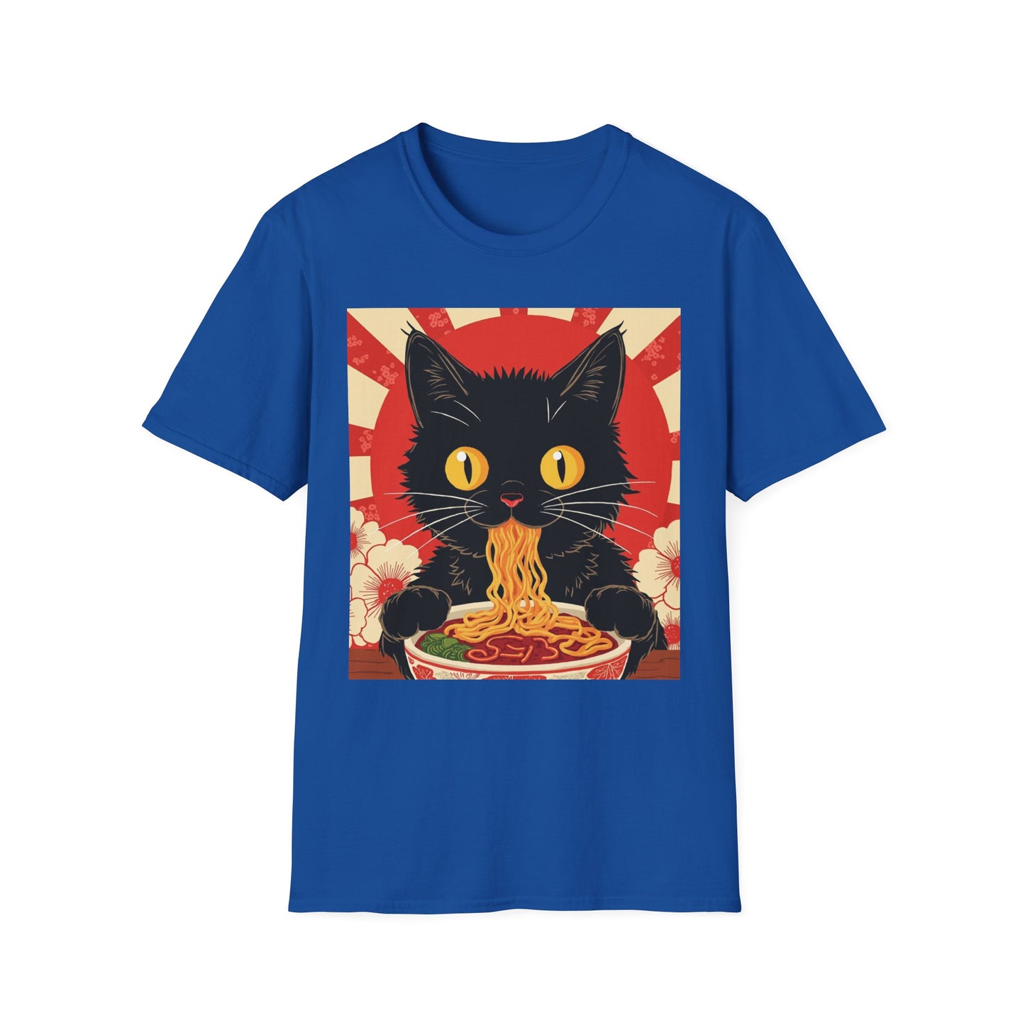 Ramen Cat Again graphic t-shirt mockup