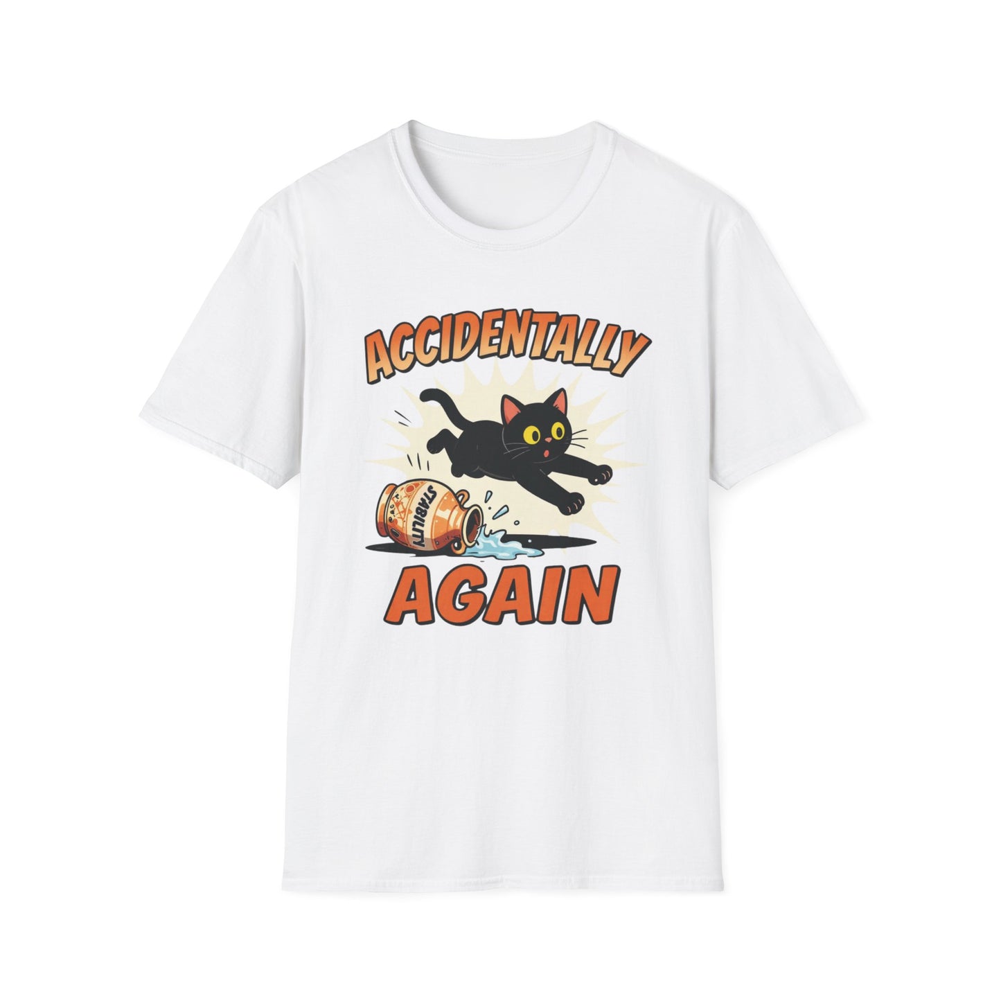 Accidentally Again graphic t-shirt mockup