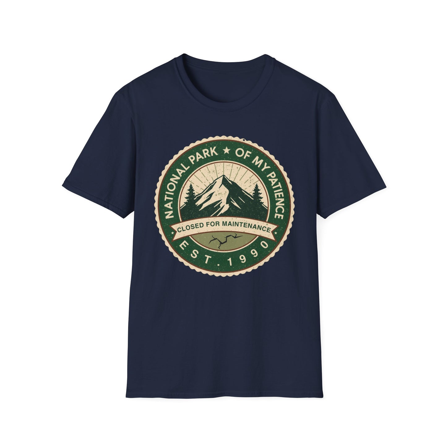National Park of My Patience graphic t-shirt mockup
