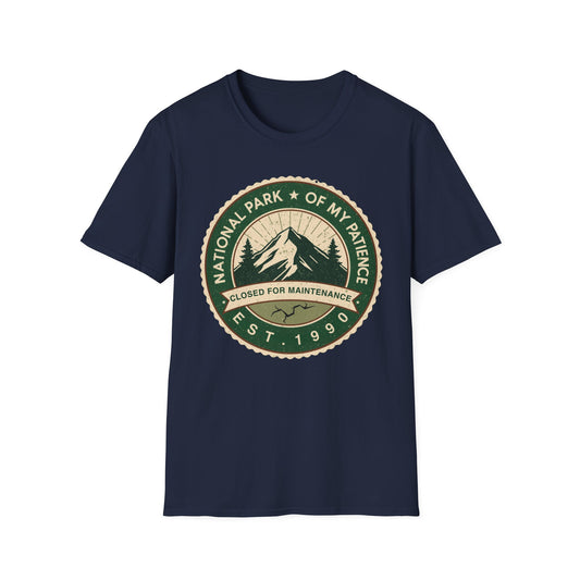 National Park of My Patience graphic t-shirt mockup
