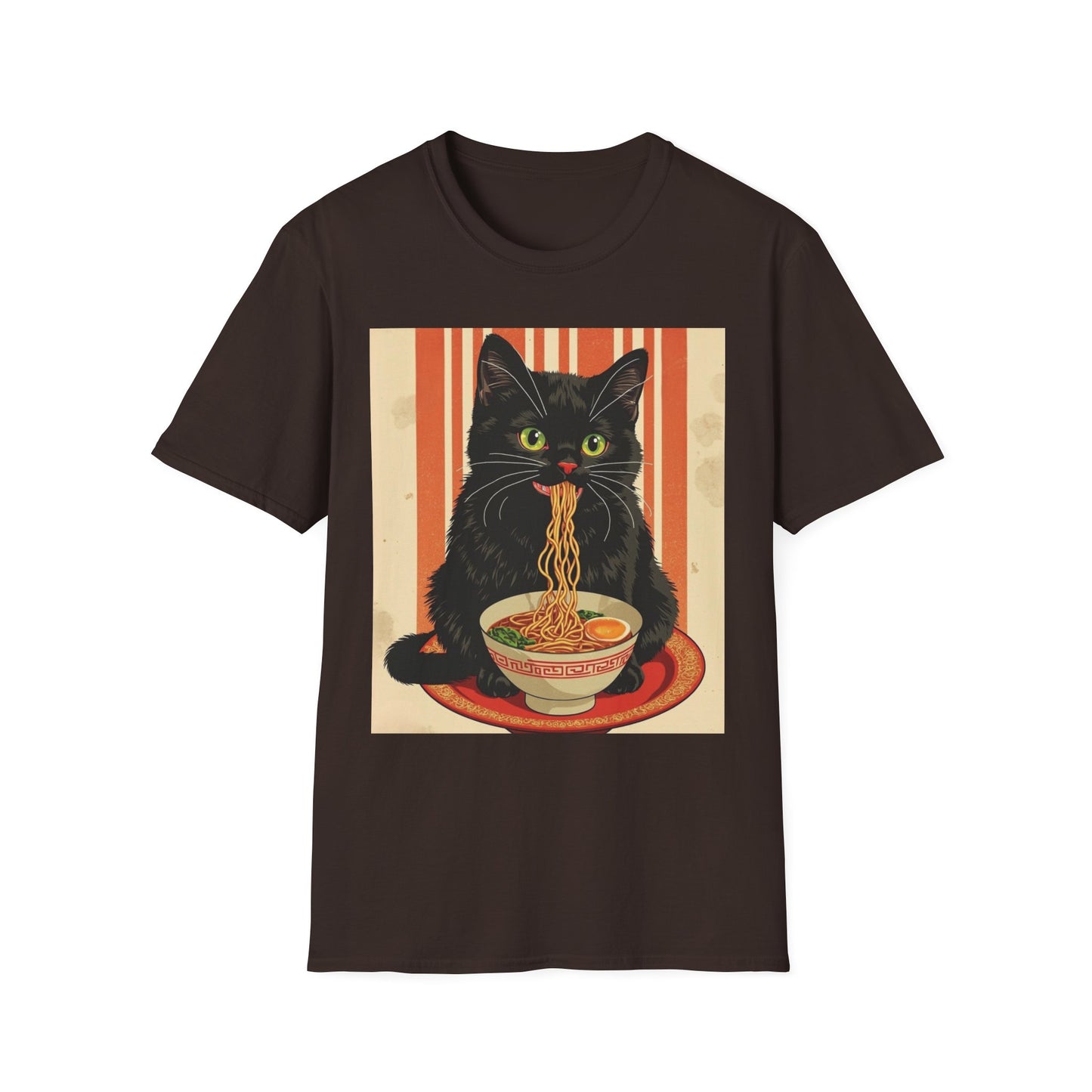 Ramen Cat Again - Vintage Poster graphic t-shirt mockup