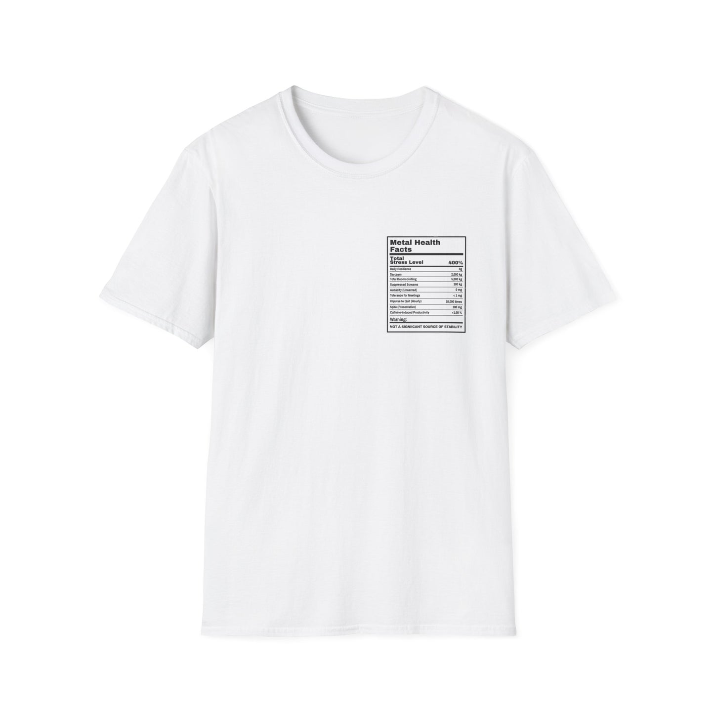 Mental Health Facts graphic t-shirt mockup