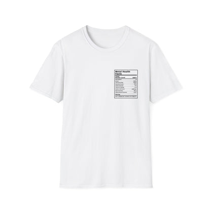 Mental Health Facts graphic t-shirt mockup