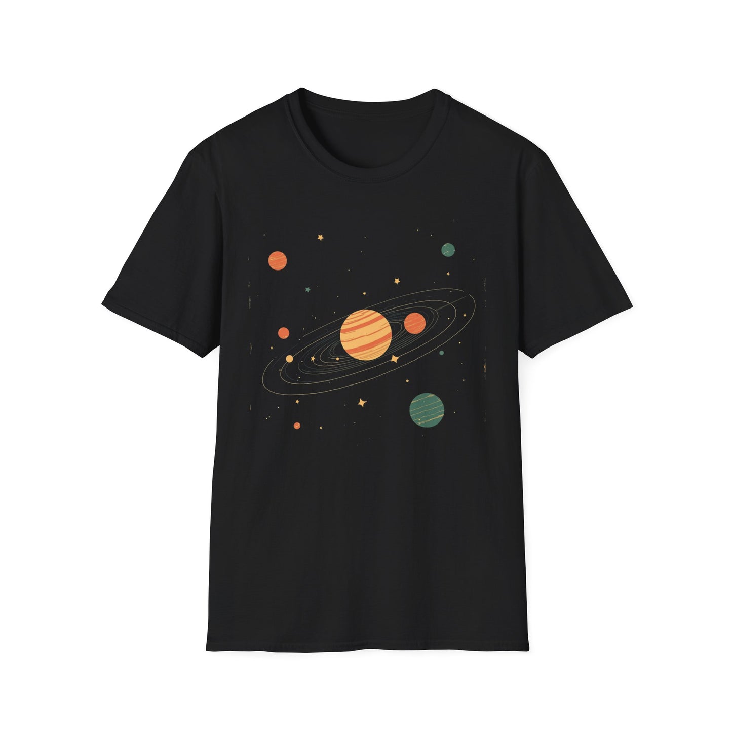 Solar System graphic t-shirt mockup
