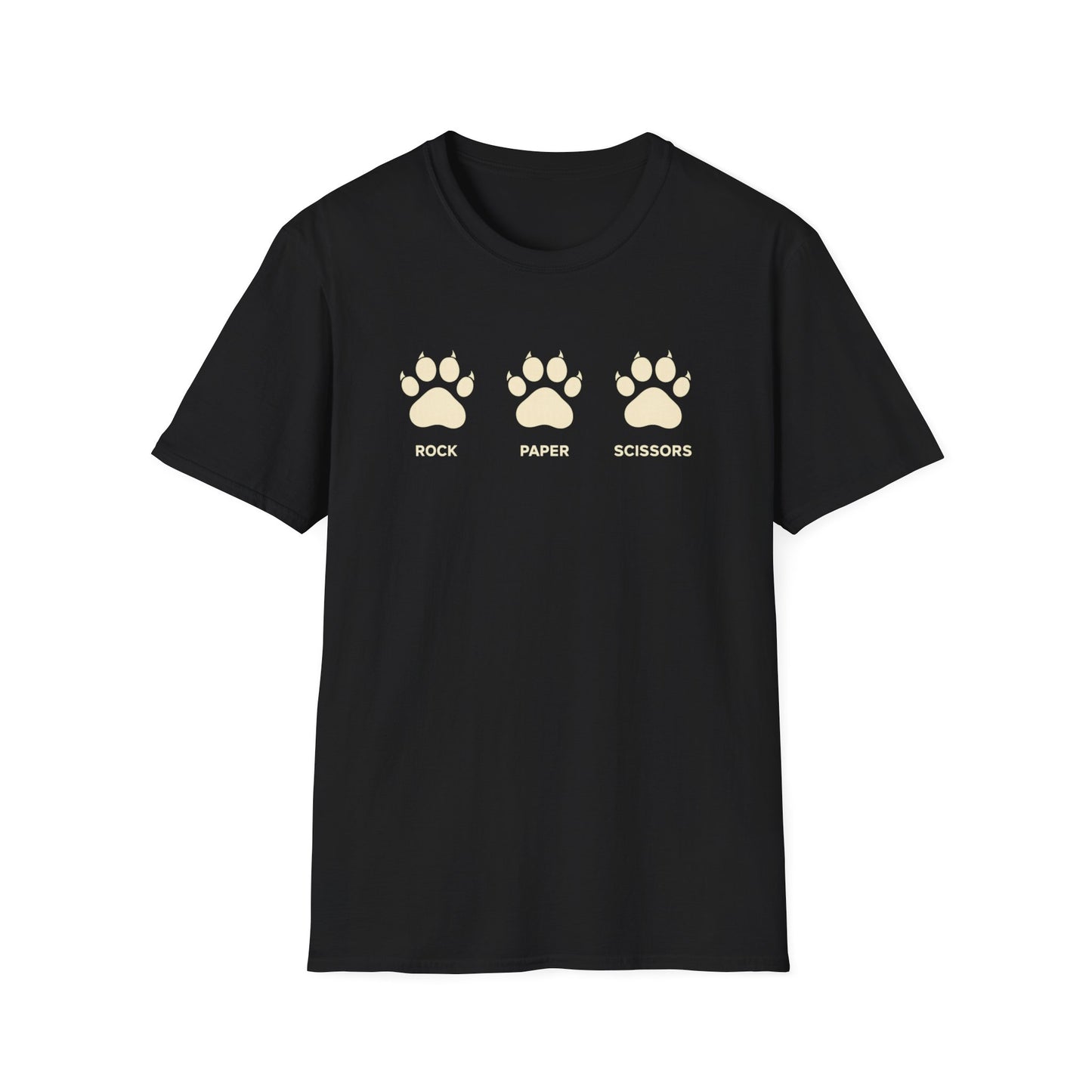 Rock Paper Scissors graphic t-shirt mockup