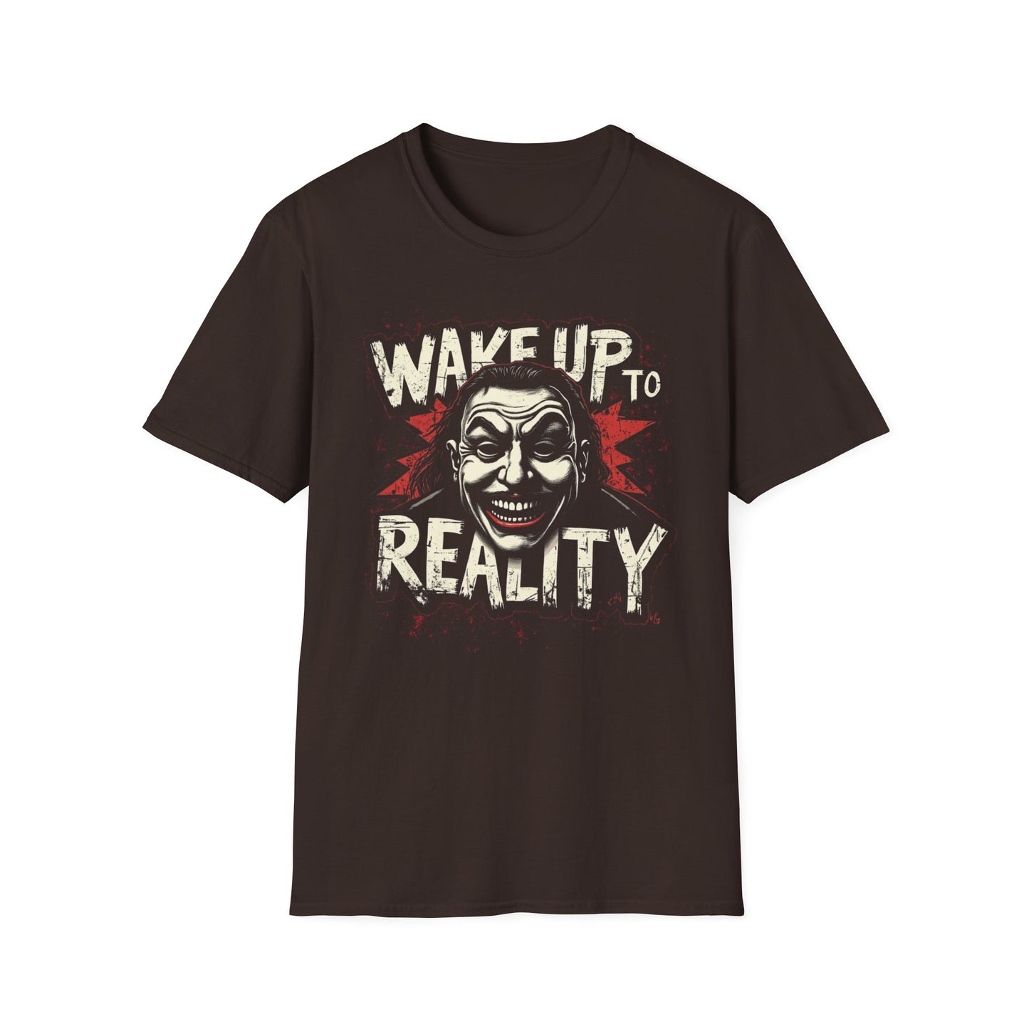 Wake Up to Reality graphic t-shirt mockup