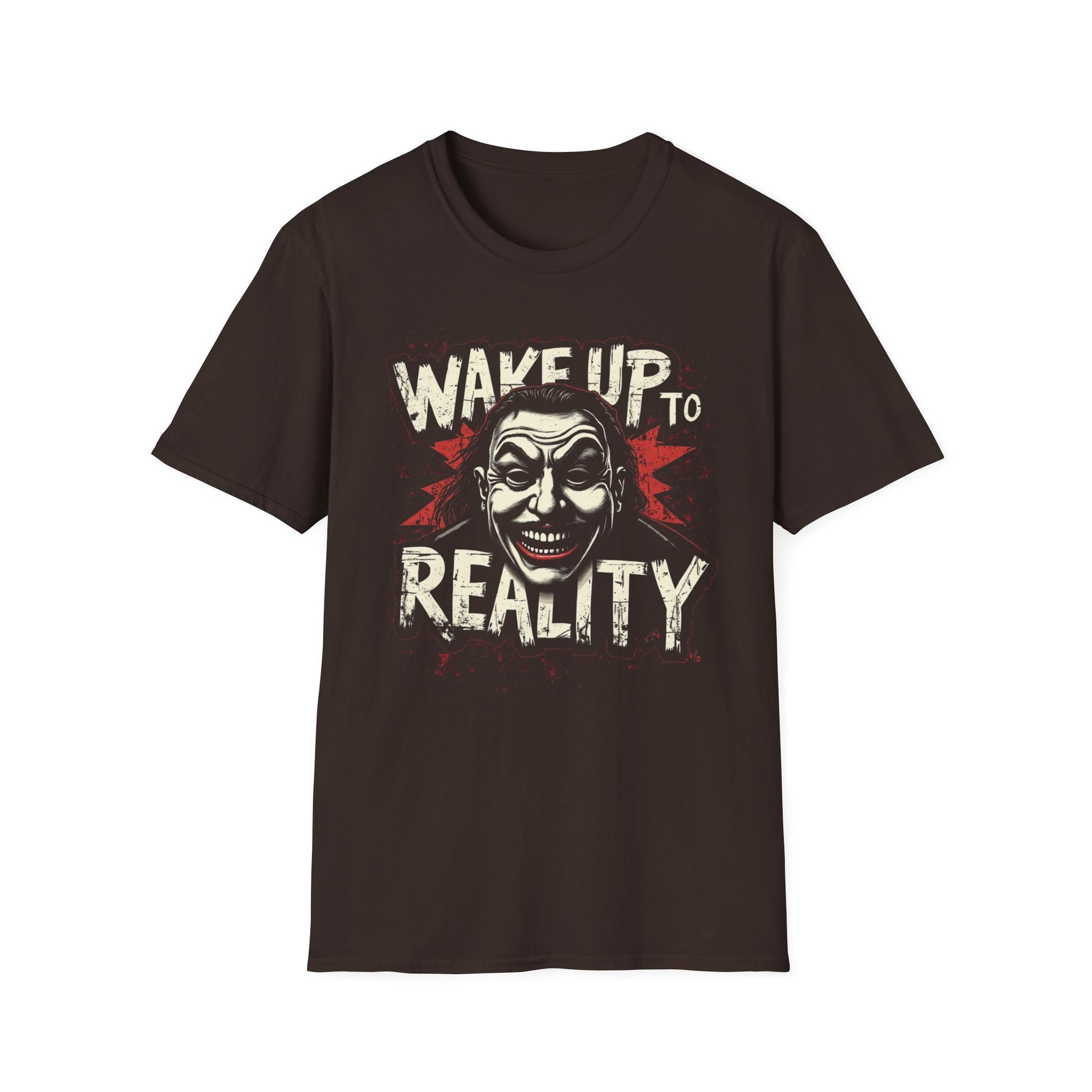 Wake Up to Reality graphic t-shirt mockup