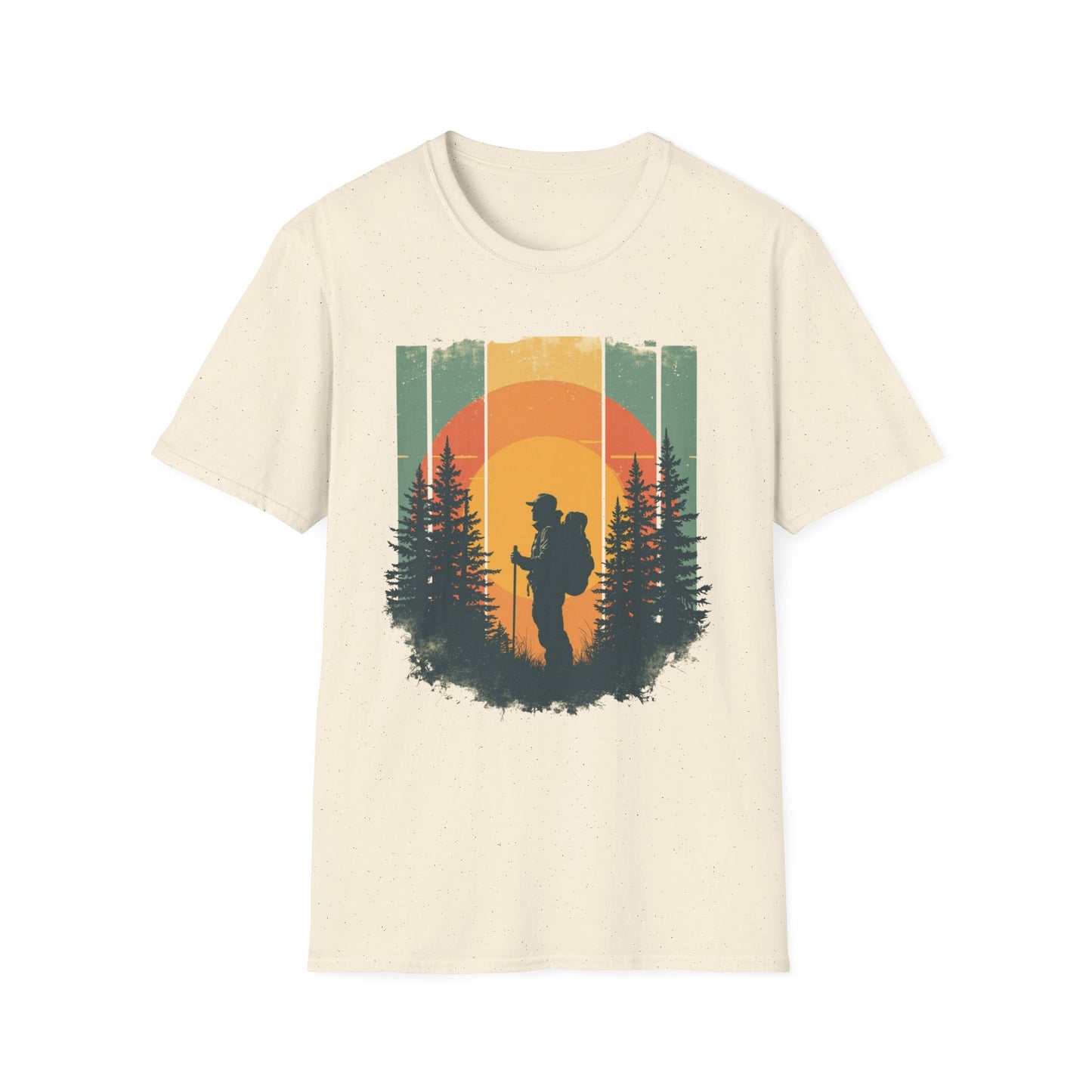 Hiking in Forest graphic t-shirt mockup