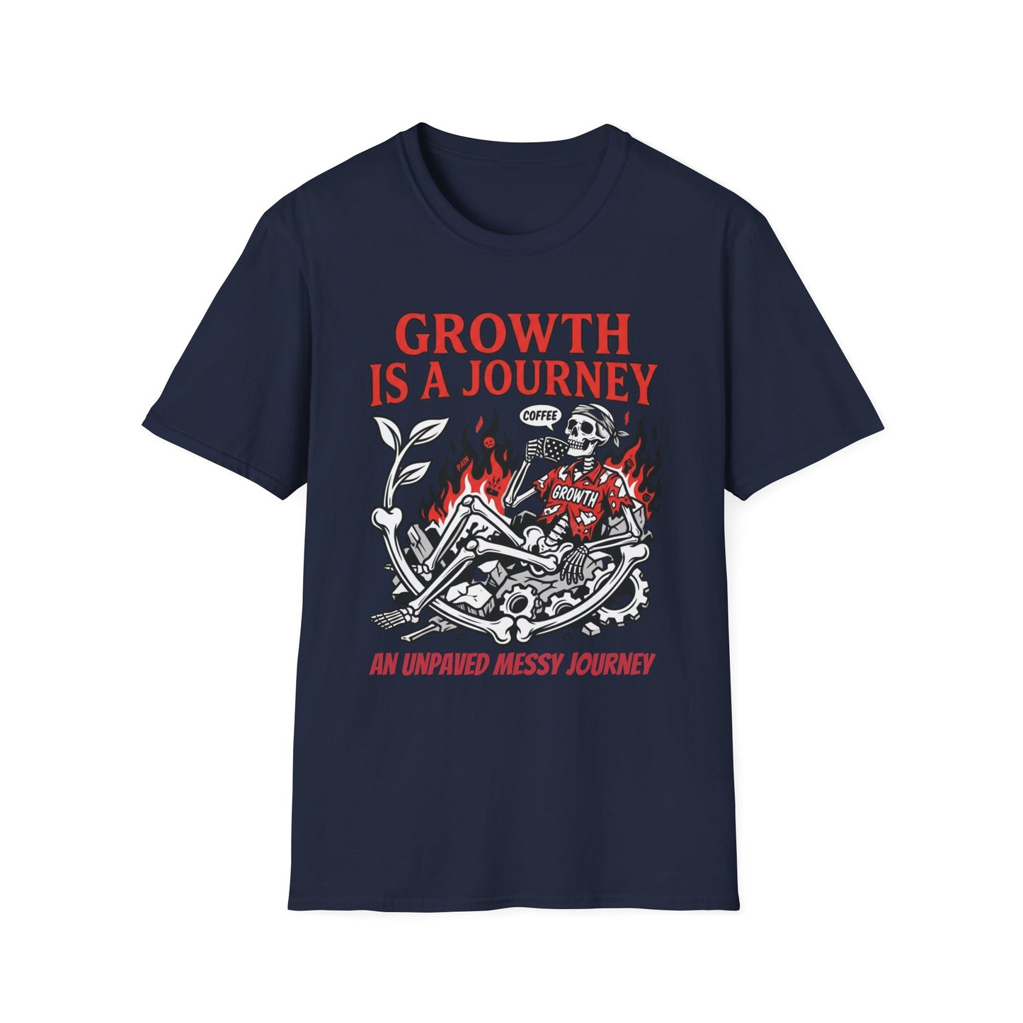 Growth Is a Journey - Flame Edition graphic t-shirt mockup