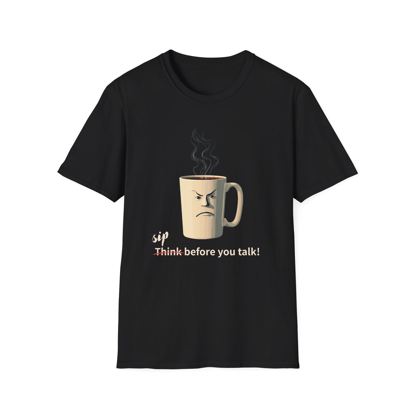 Sip Before You Talk graphic t-shirt mockup