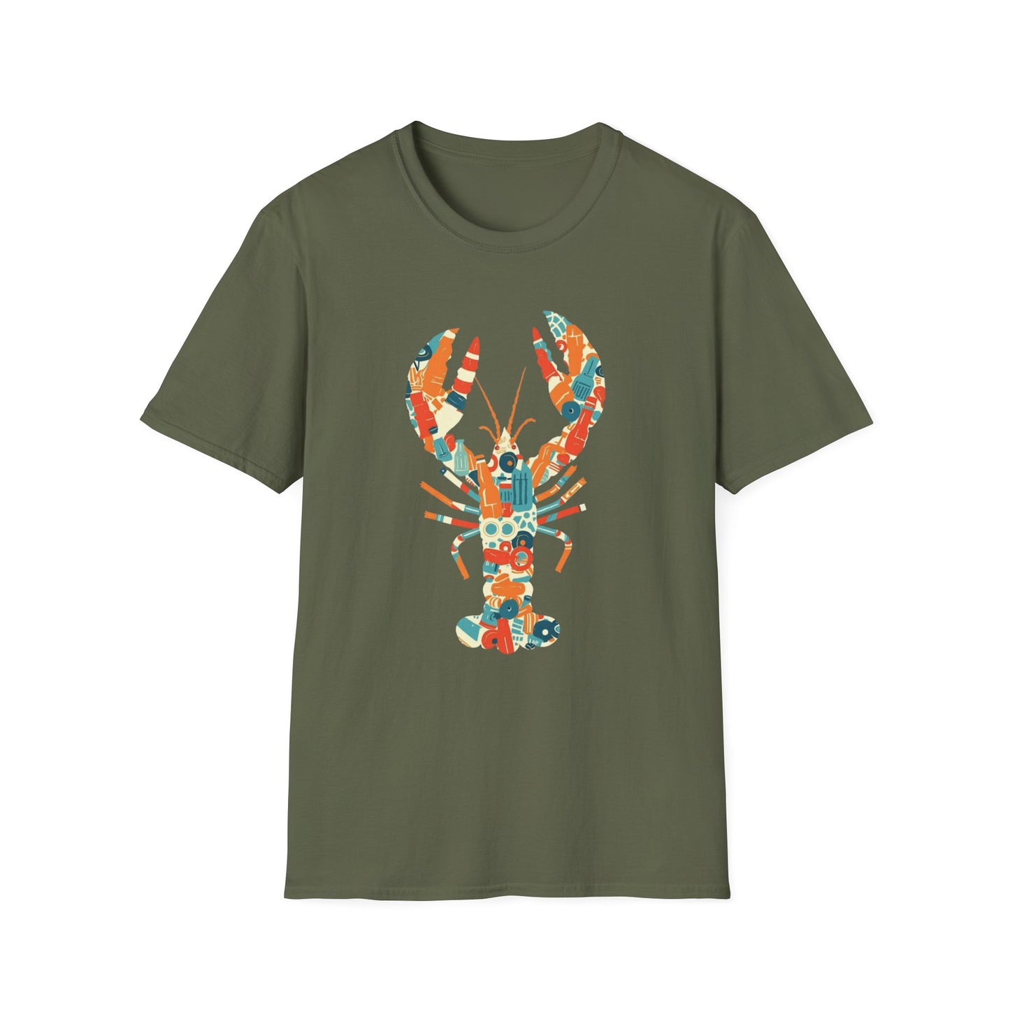 Plastic Lobster graphic t-shirt mockup