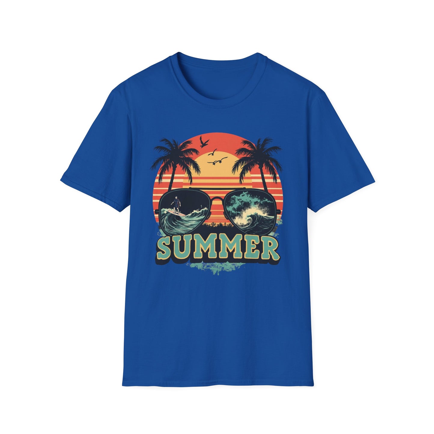 Summer graphic t-shirt mockup
