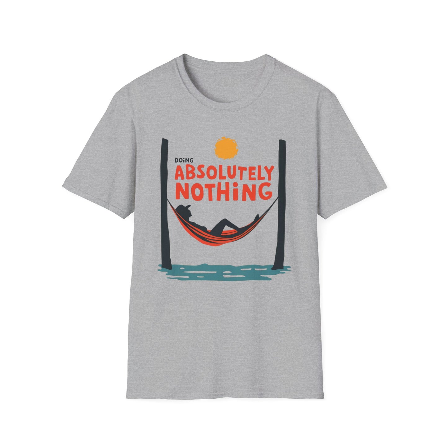 Doing Absolutely Nothing graphic t-shirt mockup