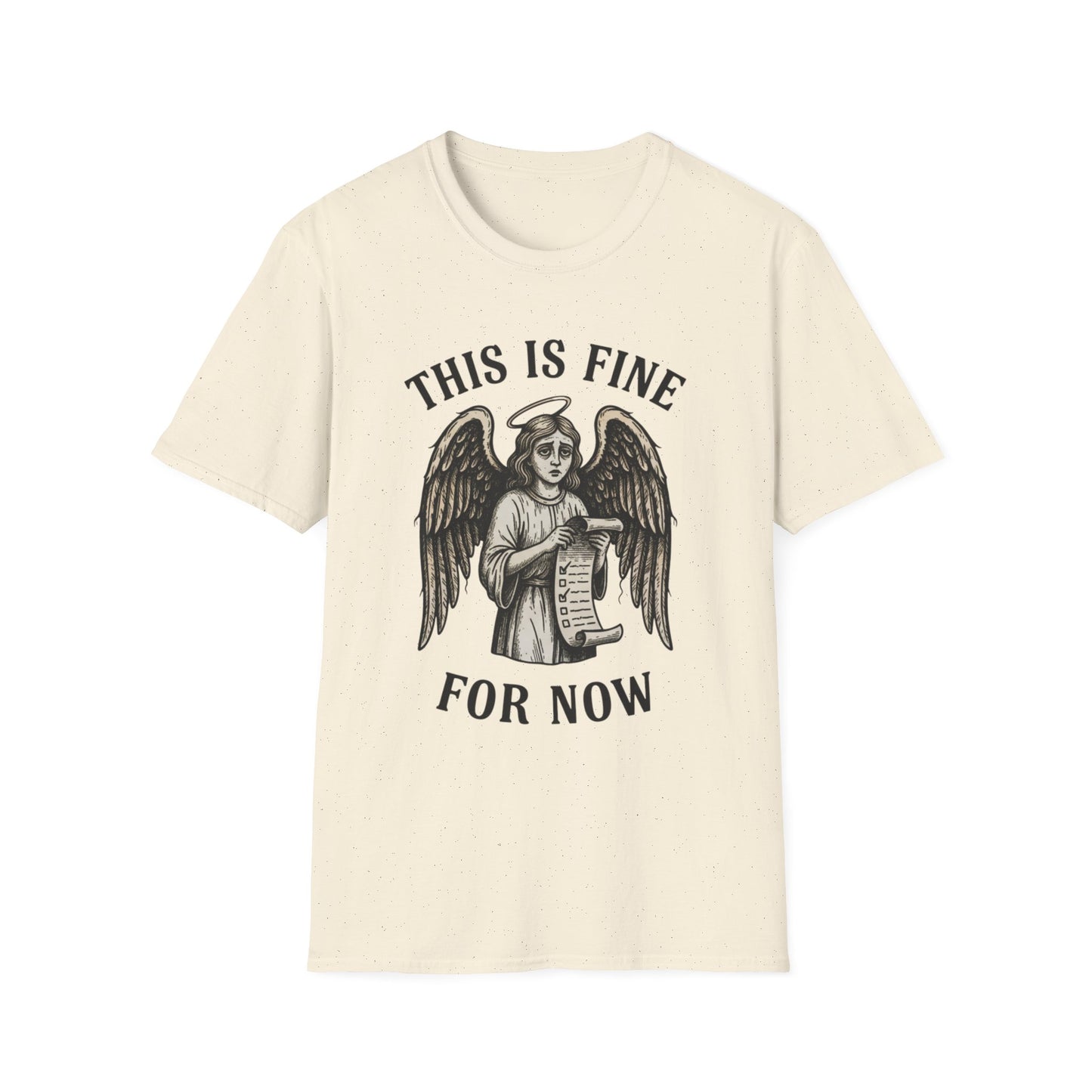 This Is Fine for Now - Sketch Edition graphic t-shirt mockup