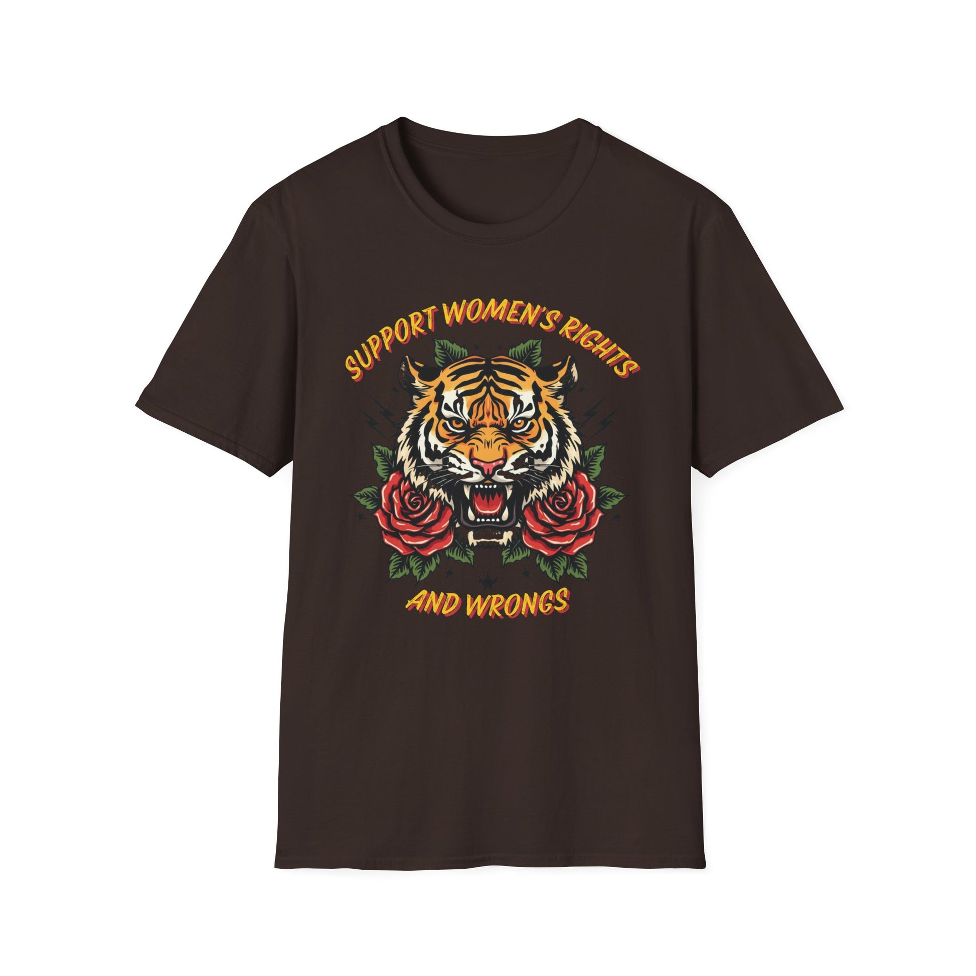 Support Women's Rights and Wrongs graphic t-shirt mockup