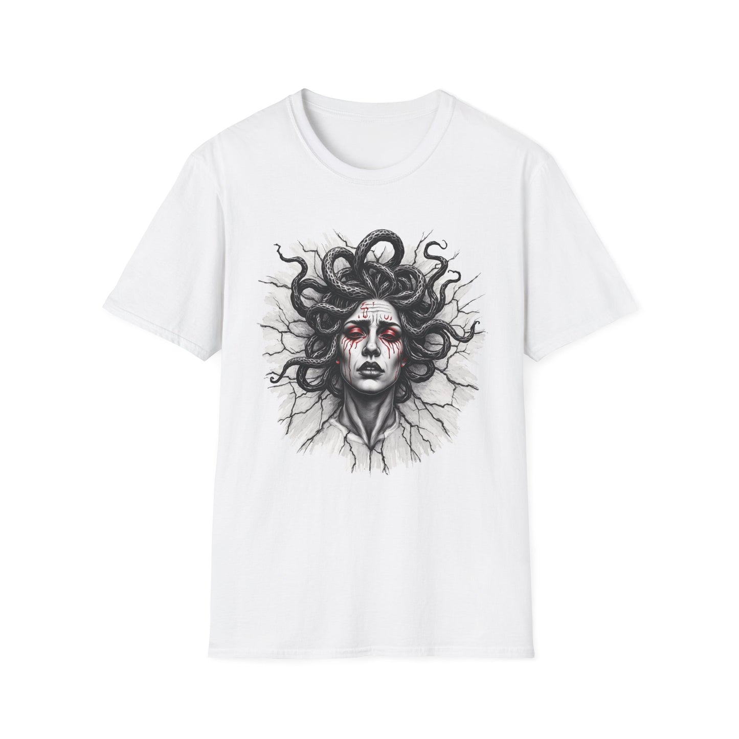 Crying Medusa graphic t-shirt mockup
