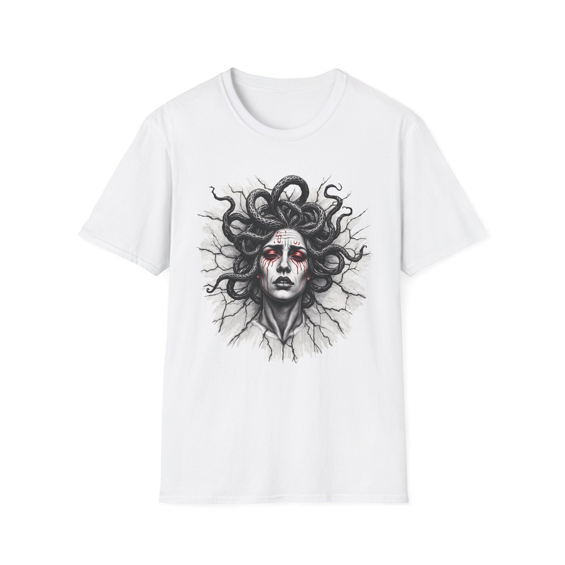 Crying Medusa graphic t-shirt mockup