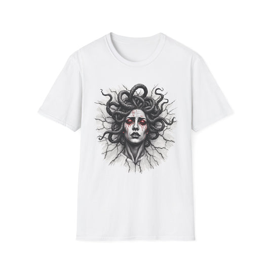 Crying Medusa graphic t-shirt mockup