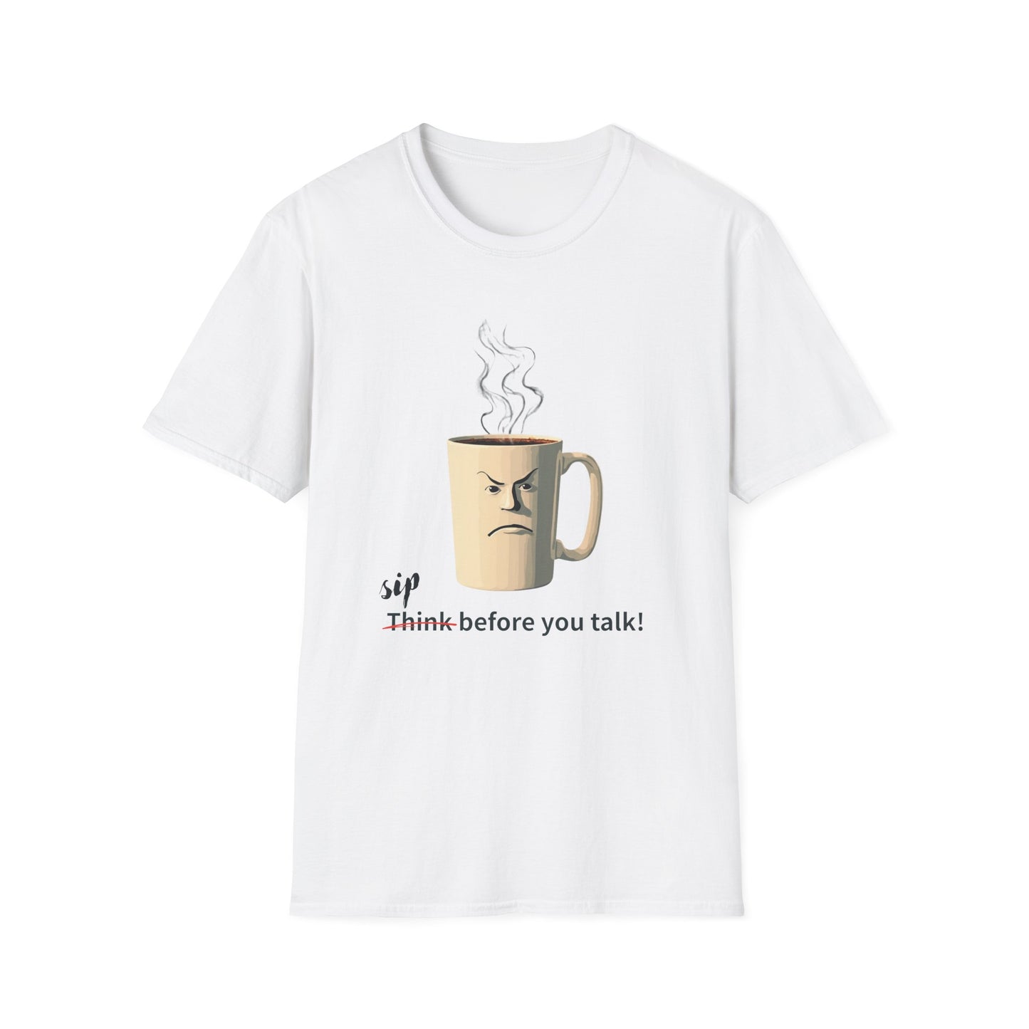 Sip Before You Talk graphic t-shirt mockup