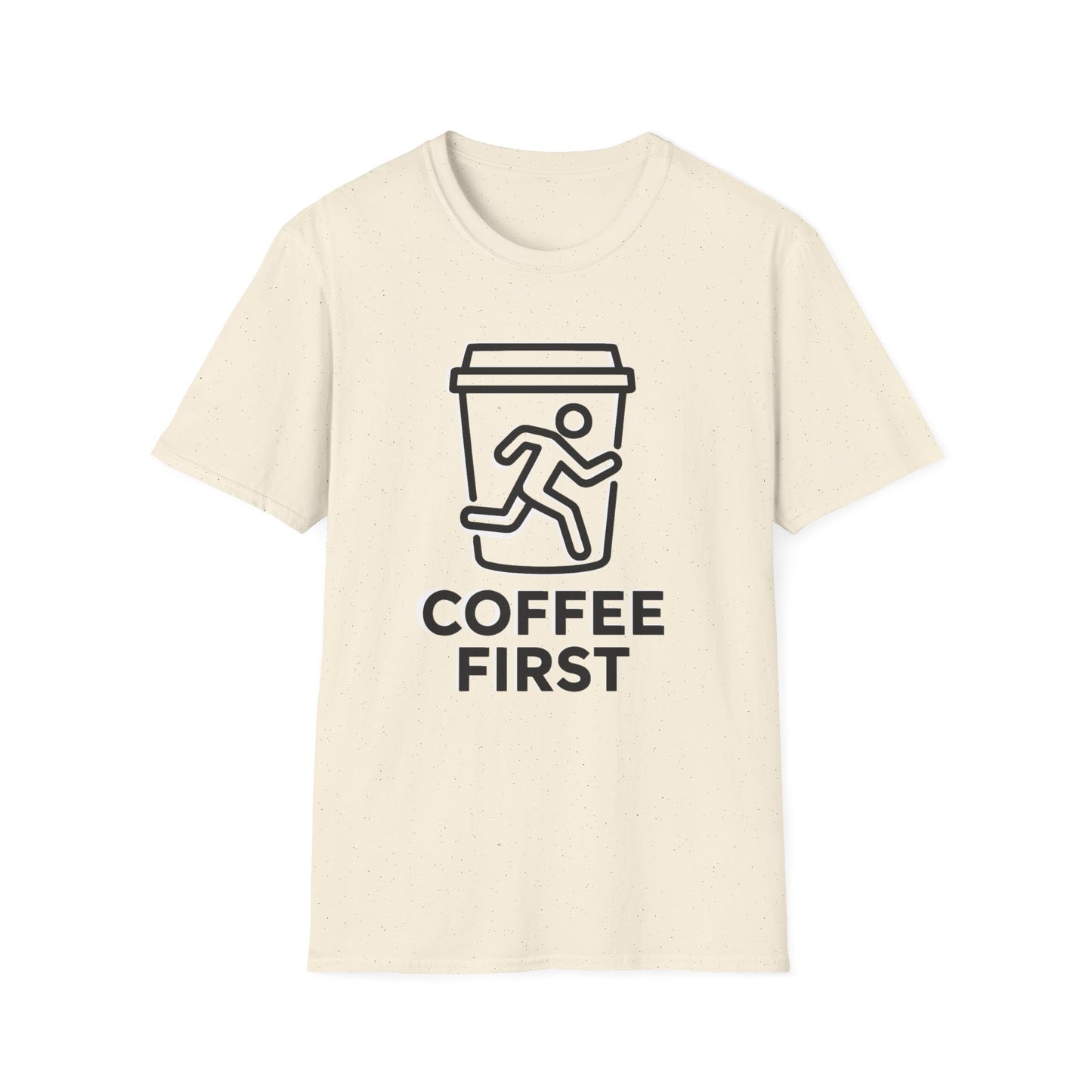 Coffee First graphic t-shirt mockup