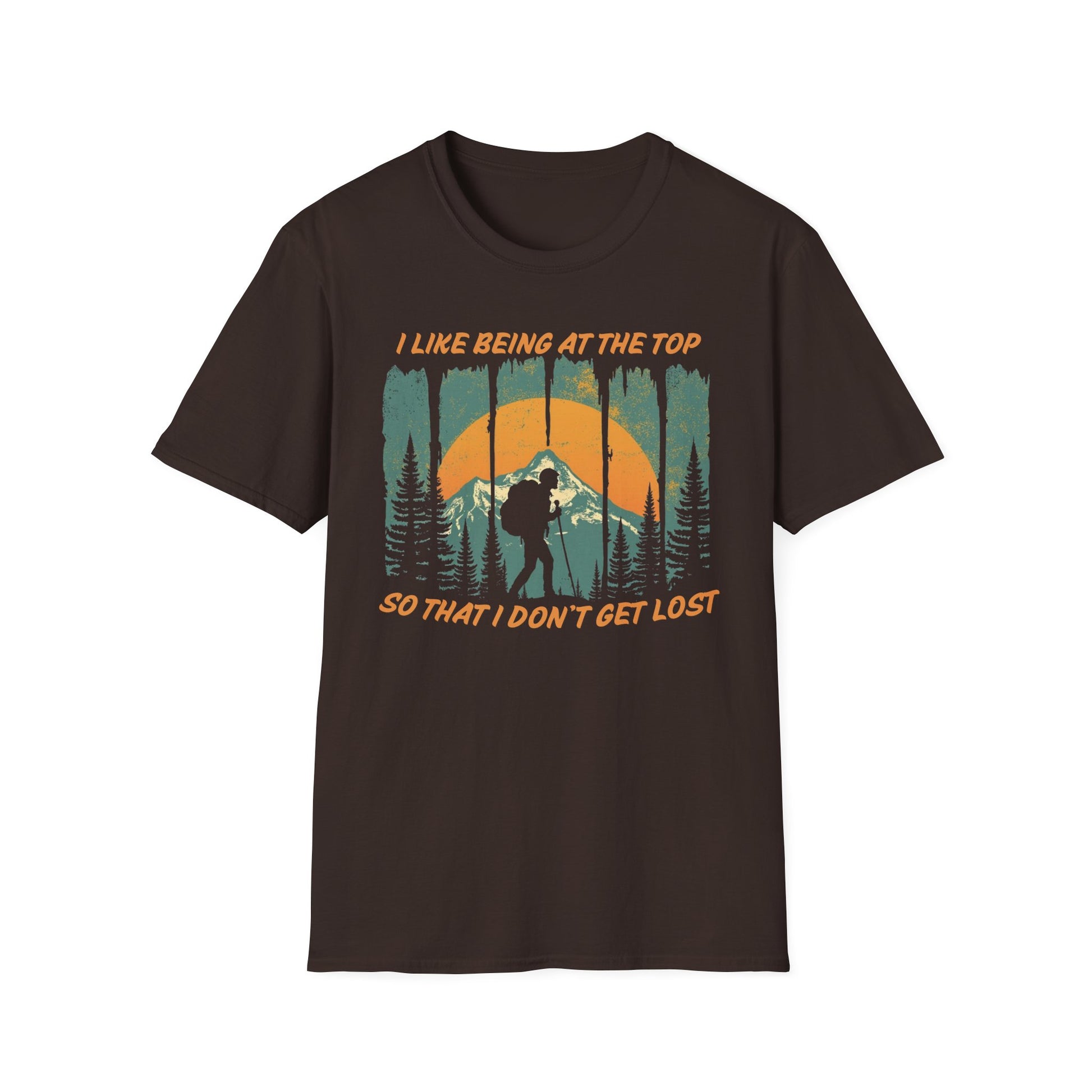 I Like the Top So I Don't Get Lost graphic t-shirt mockup