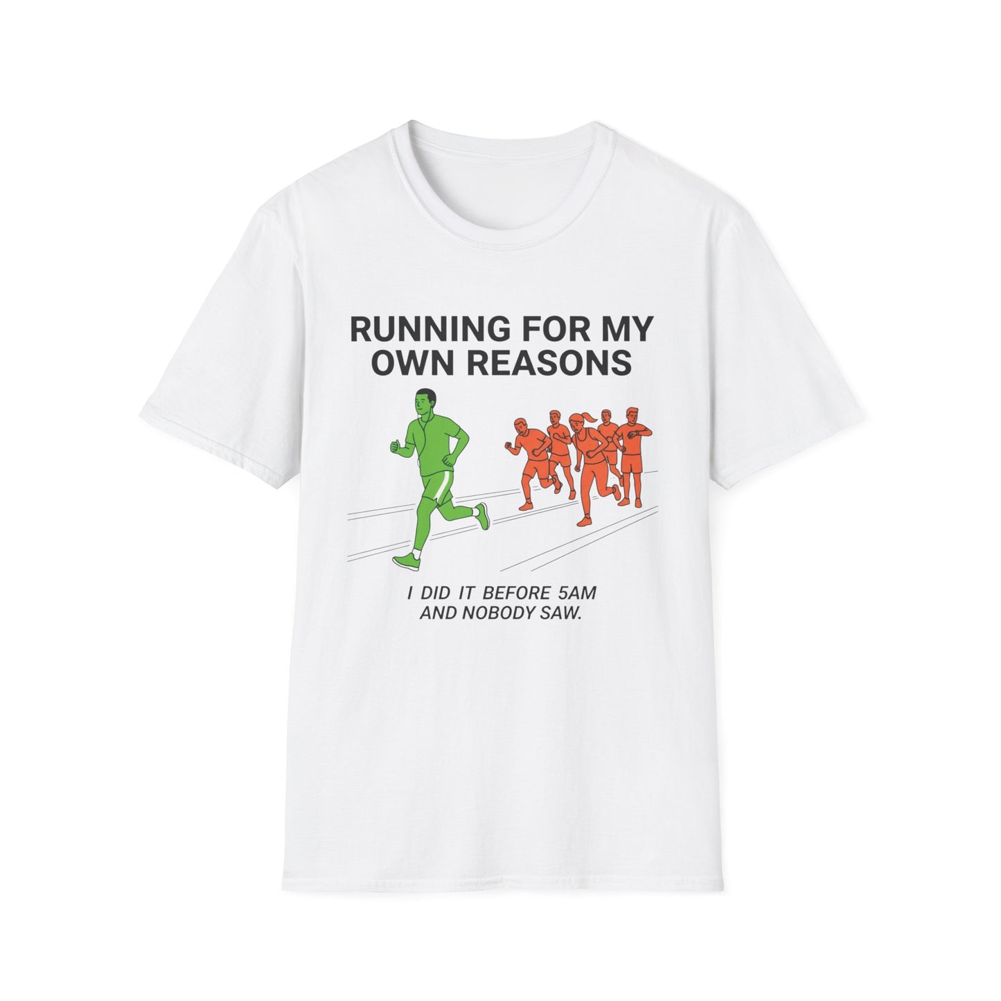 Running for My Own Reasons graphic t-shirt mockup